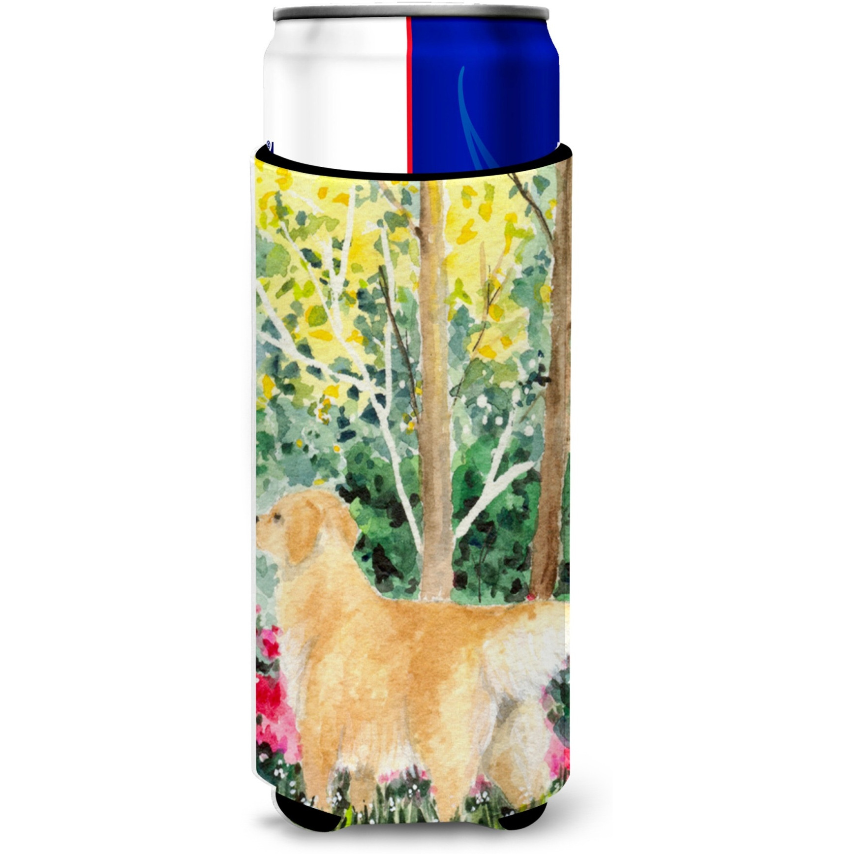 Golden Retriever Ultra Beverage Insulators for slim cans SS8886MUK