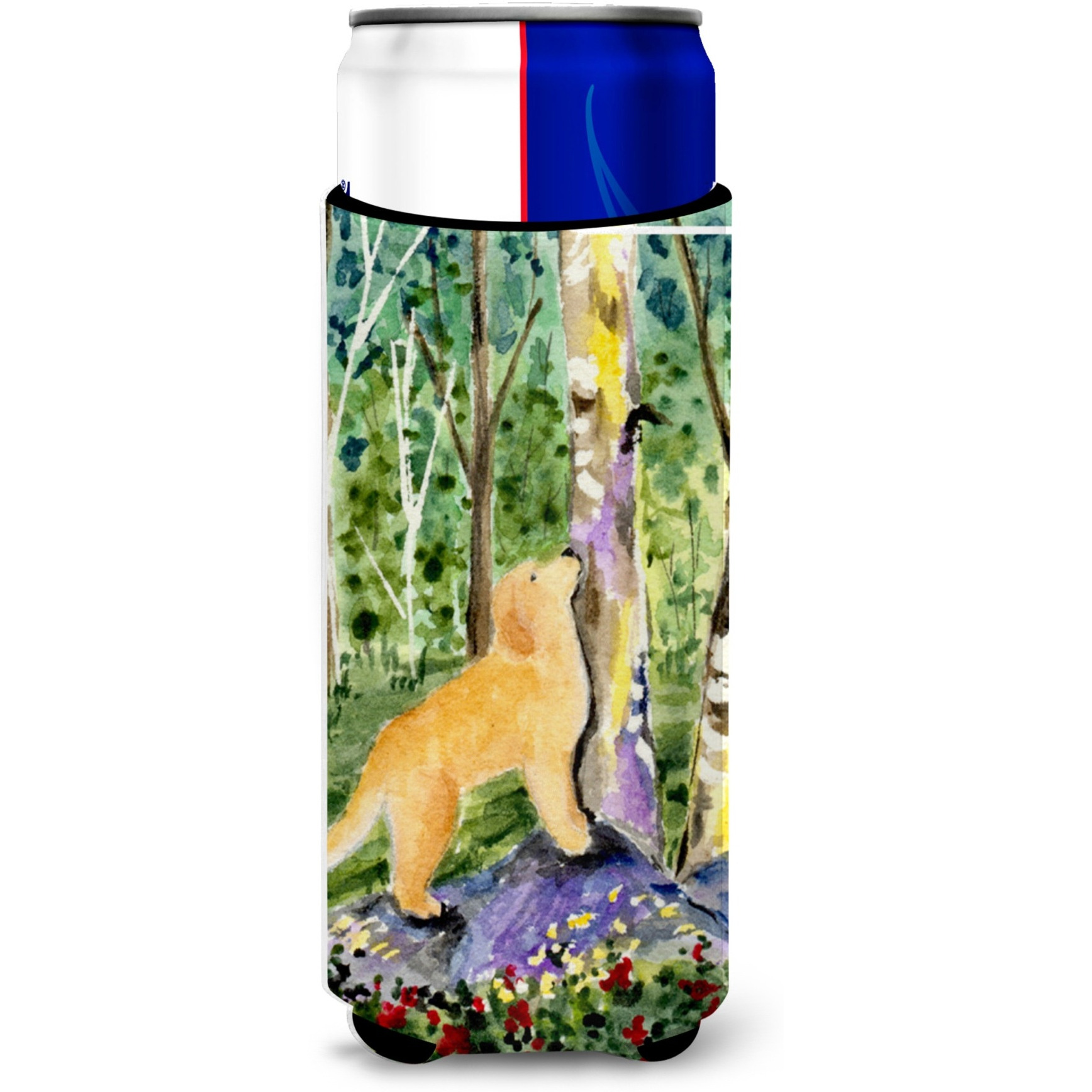 Golden Retriever Ultra Beverage Insulators for slim cans SS8887MUK