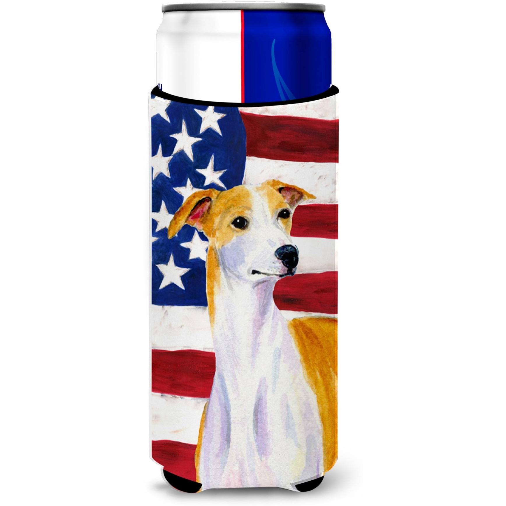 USA American Flag with Whippet Ultra Beverage Insulators for slim cans SS4246MUK