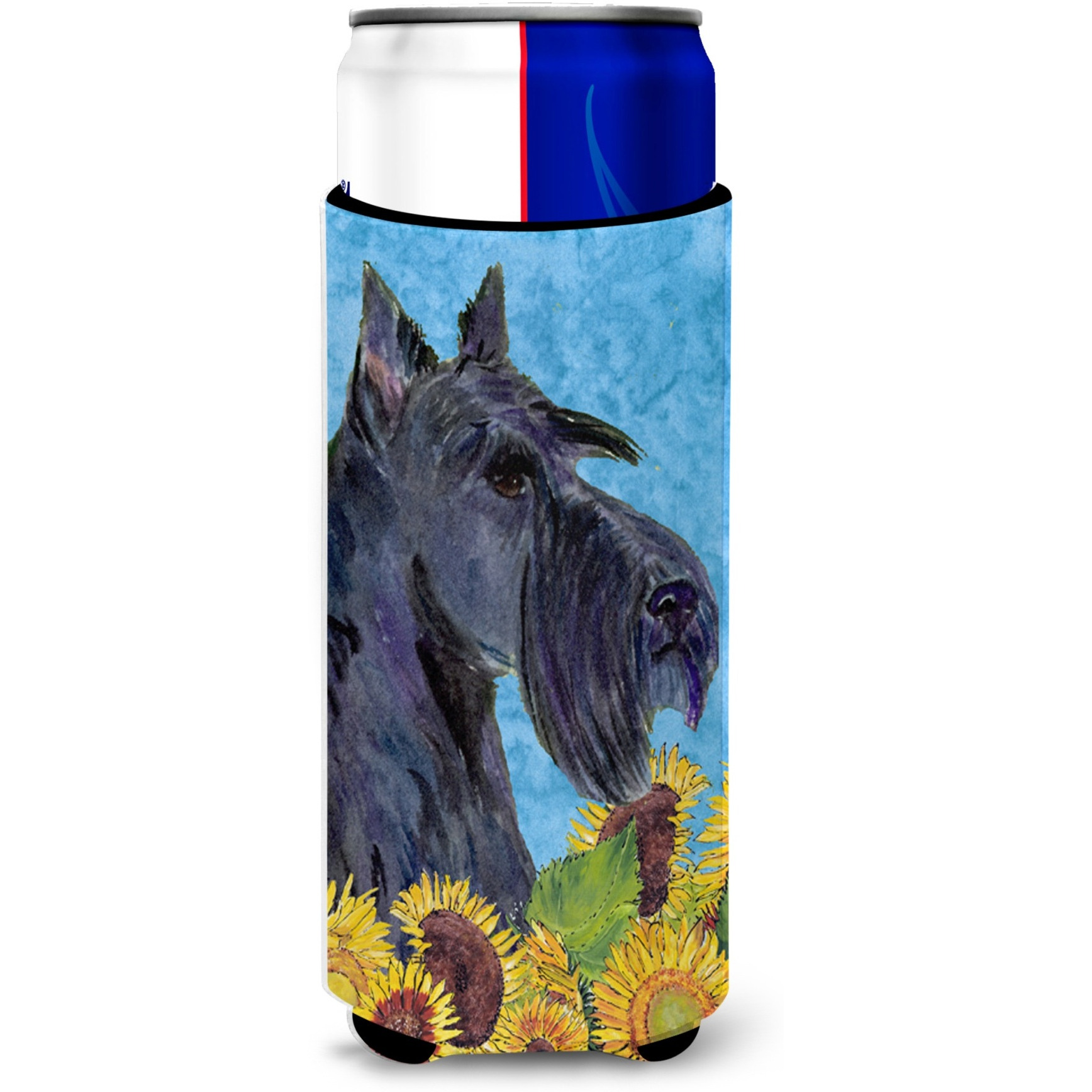 Scottish Terrier in Summer Flowers Ultra Beverage Insulators for slim cans SS4163MUK