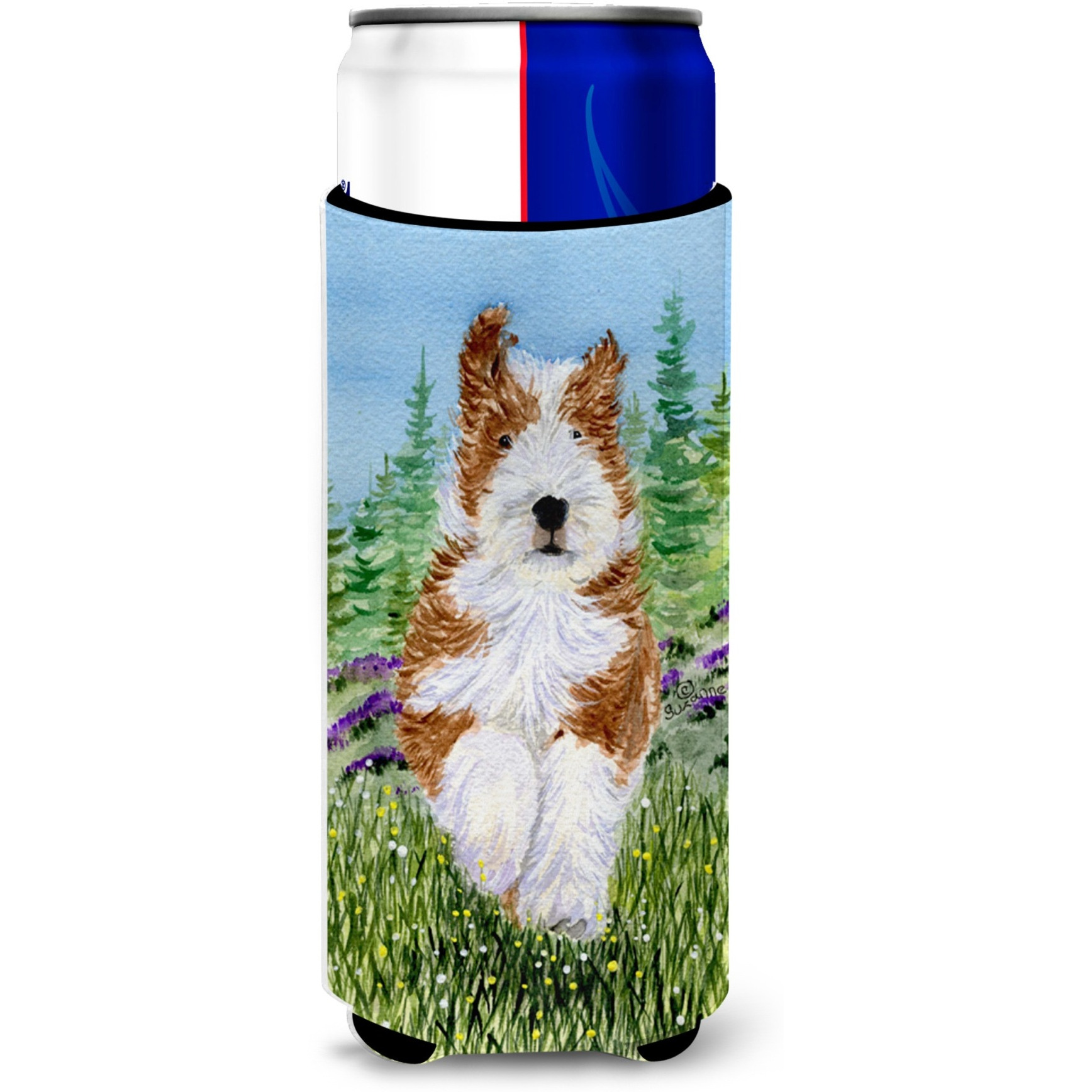 Bearded Collie Ultra Beverage Insulators for slim cans SS8320MUK