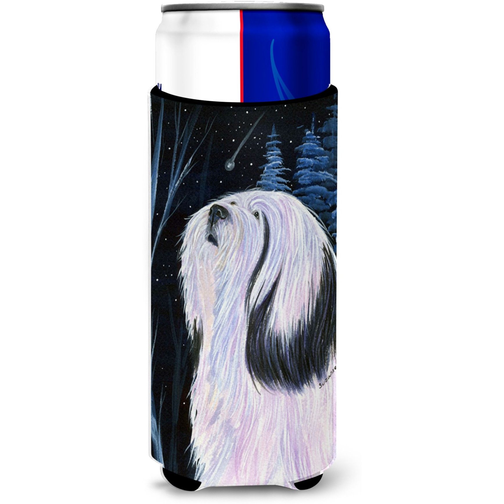 Tibetan Terrier Ultra Beverage Insulators for slim cans SS8348MUK