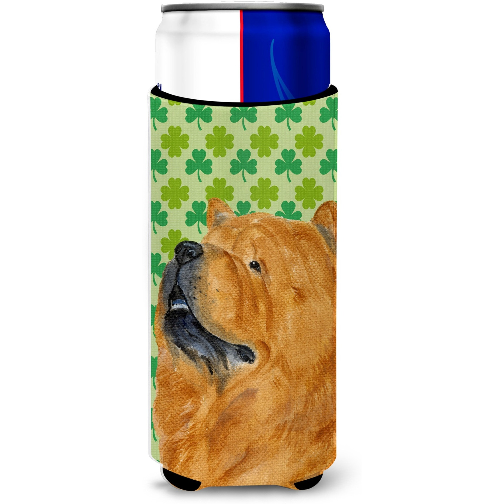 Chow Chow St. Patrick's Day Shamrock Portrait Ultra Beverage Insulators for slim cans SS4433MUK