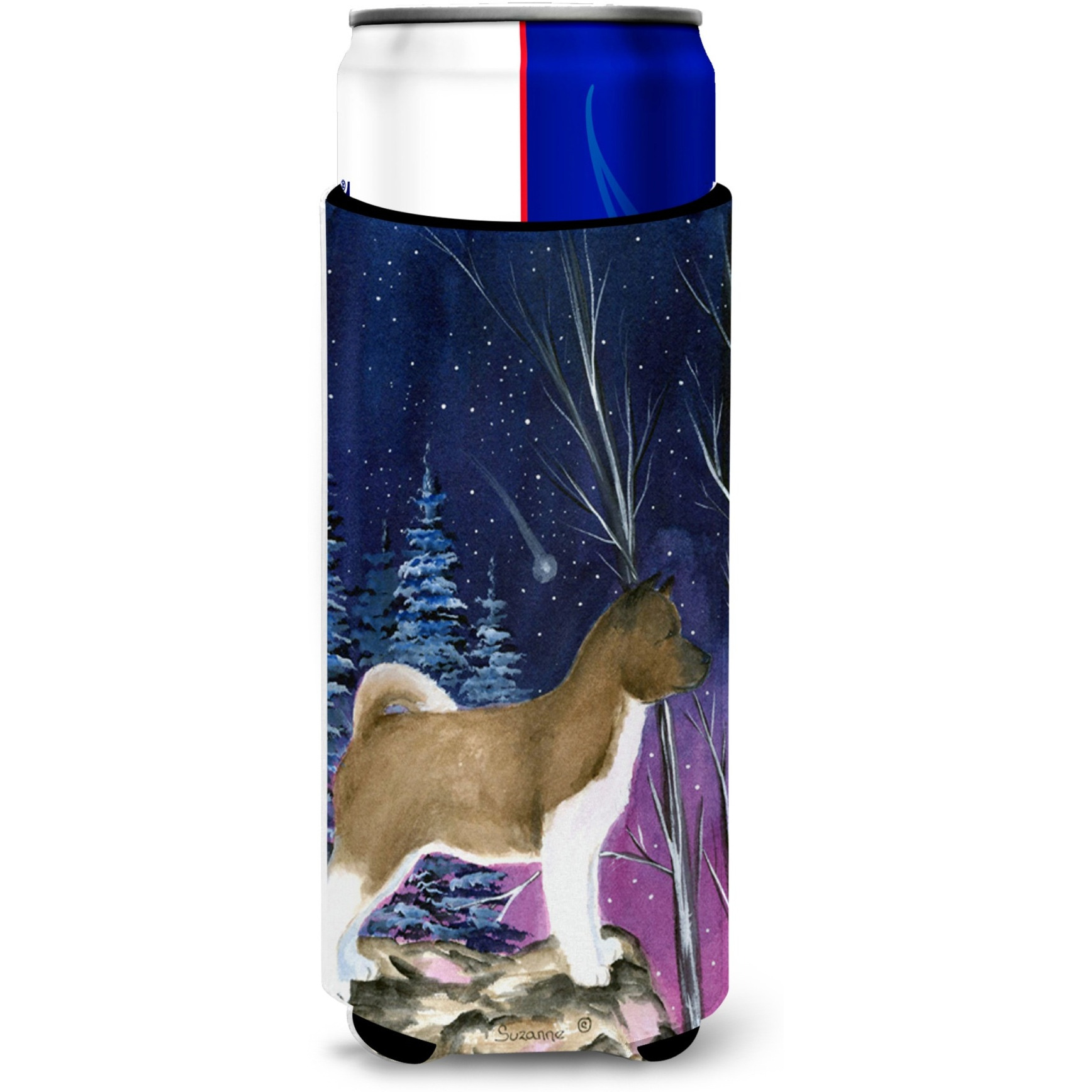 Starry Night Akita Ultra Beverage Insulators for slim cans SS8352MUK