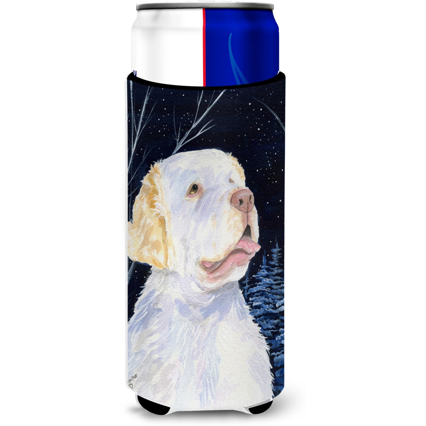 Starry Night Clumber Spaniel Ultra Beverage Insulators for slim cans SS8356MUK