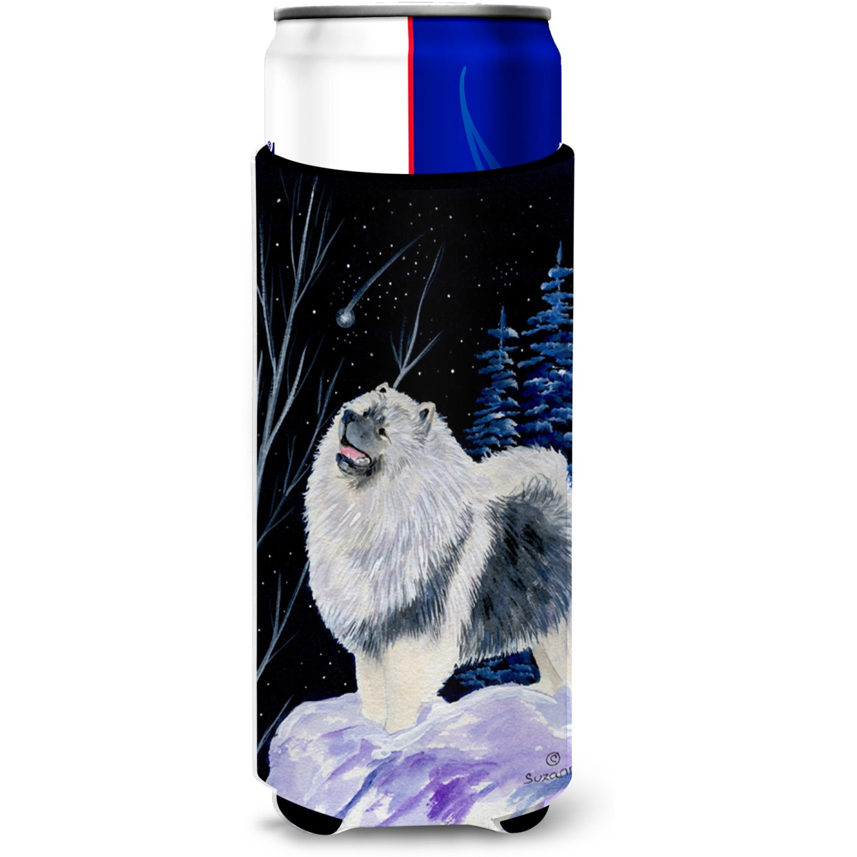 Starry Night Keeshond Ultra Beverage Insulators for slim cans SS8357MUK
