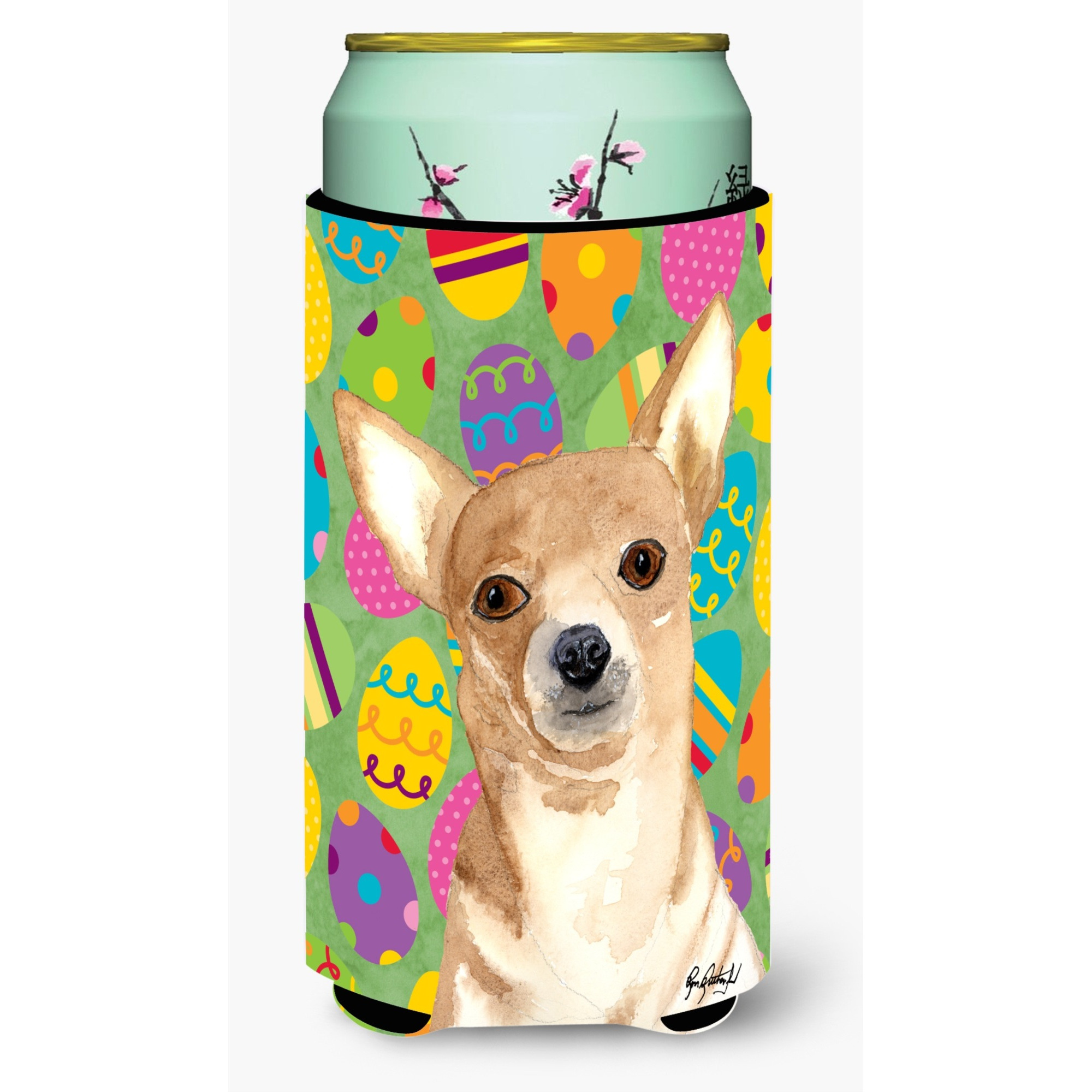 Eggravaganza Chihuahua Easter Tall Boy Beverage Insulator Beverage Insulator Hugger RDR3017TBC