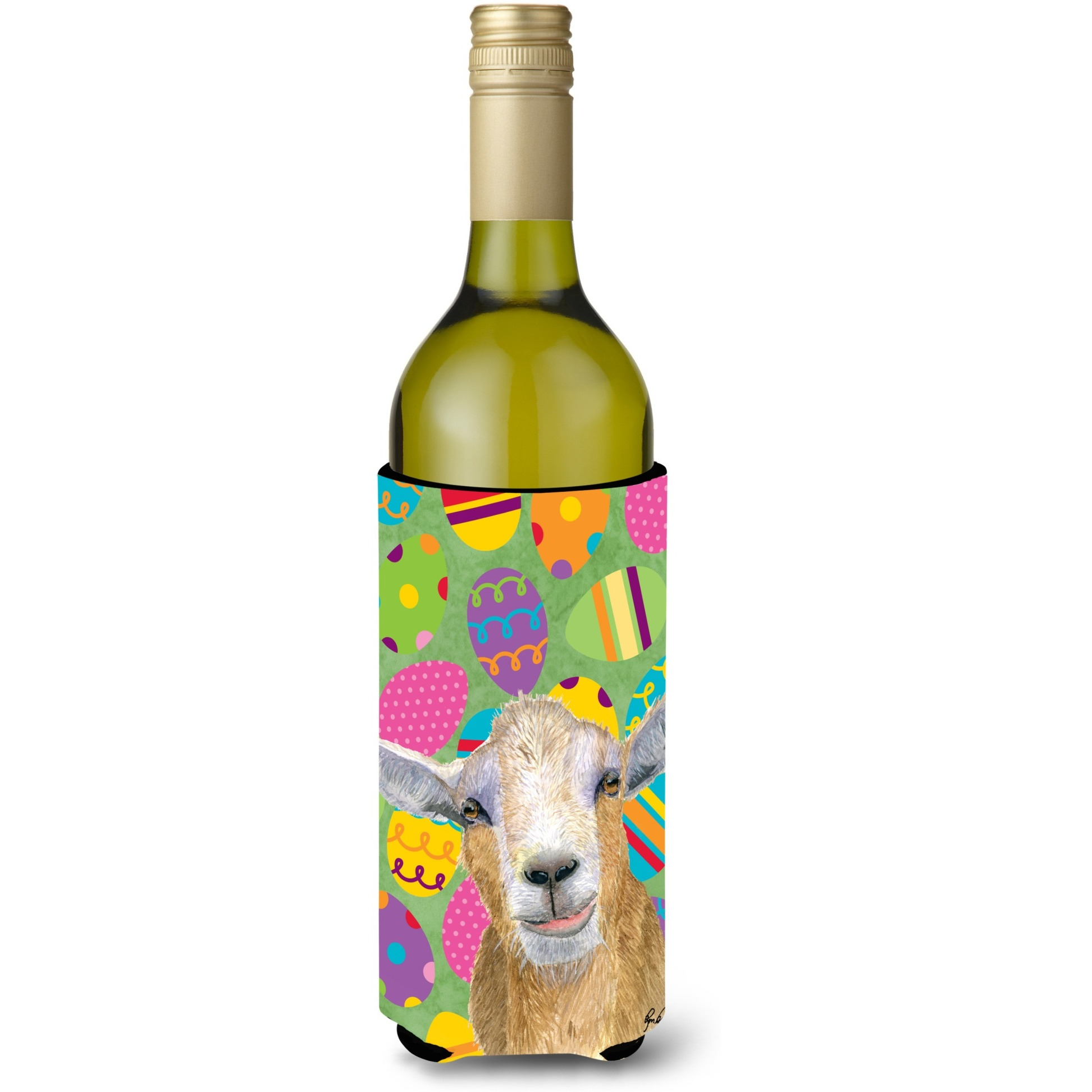 Eggtravaganza Goat Easter Wine Bottle Beverage Insulator Beverage Insulator Hugger  RDR3021LITERK