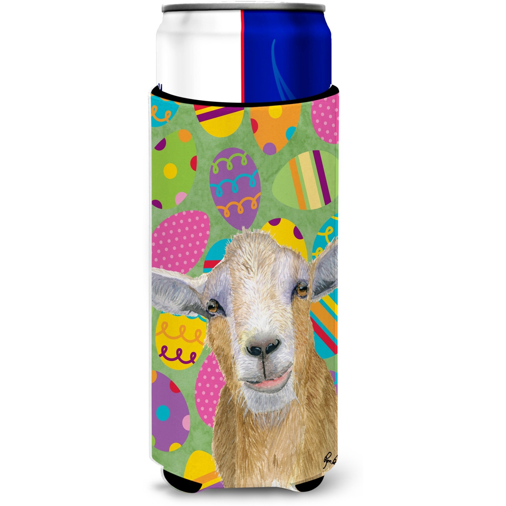 Eggtravaganza Goat Easter Ultra Beverage Insulators for slim cans  RDR3021MUK