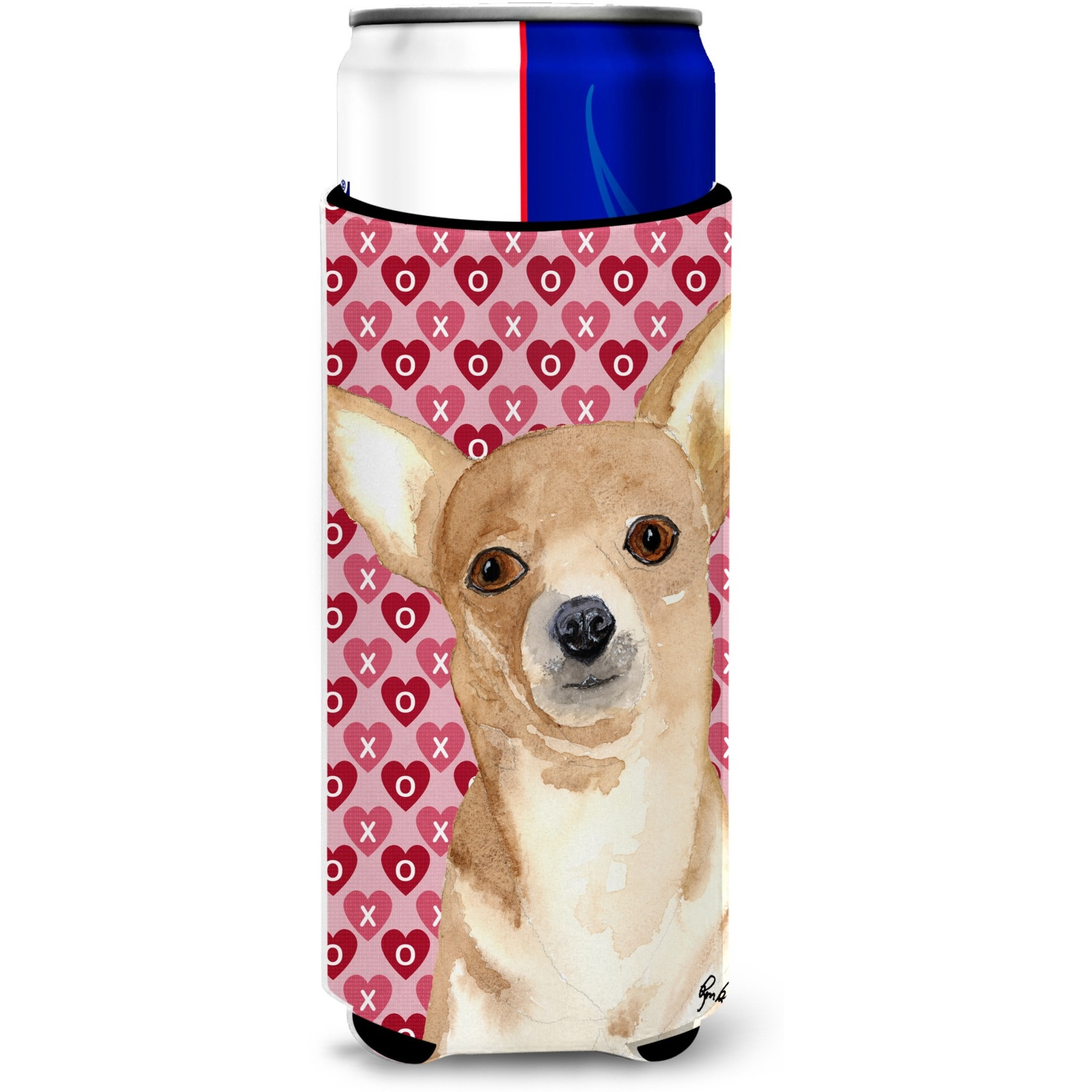 Chihuahua Love and Hearts Ultra Beverage Insulators for slim cans  RDR3014MUK