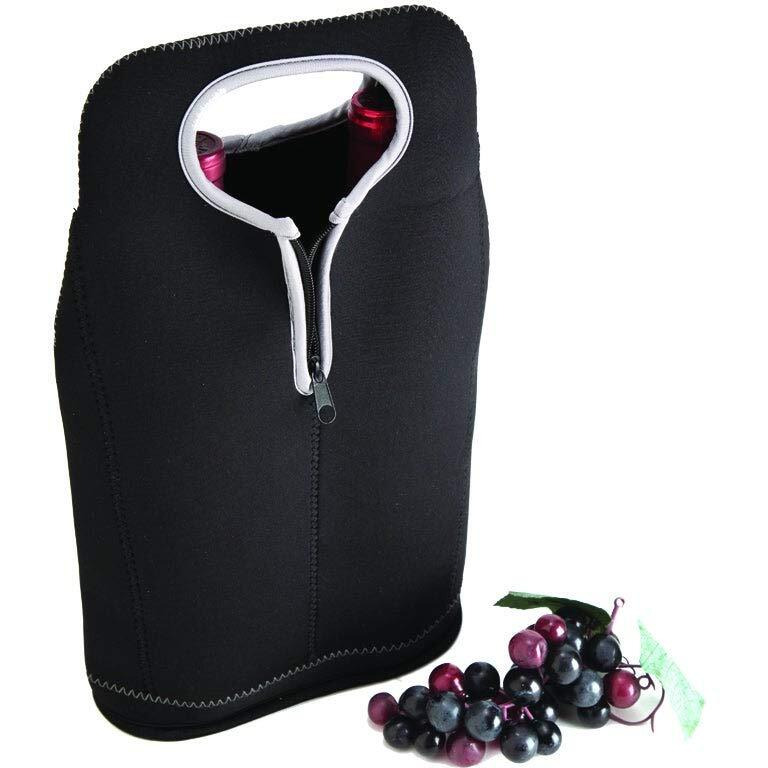 Buy Smart Depot g7313 Black Neoprene Two-Bottle Wine carrier - Black