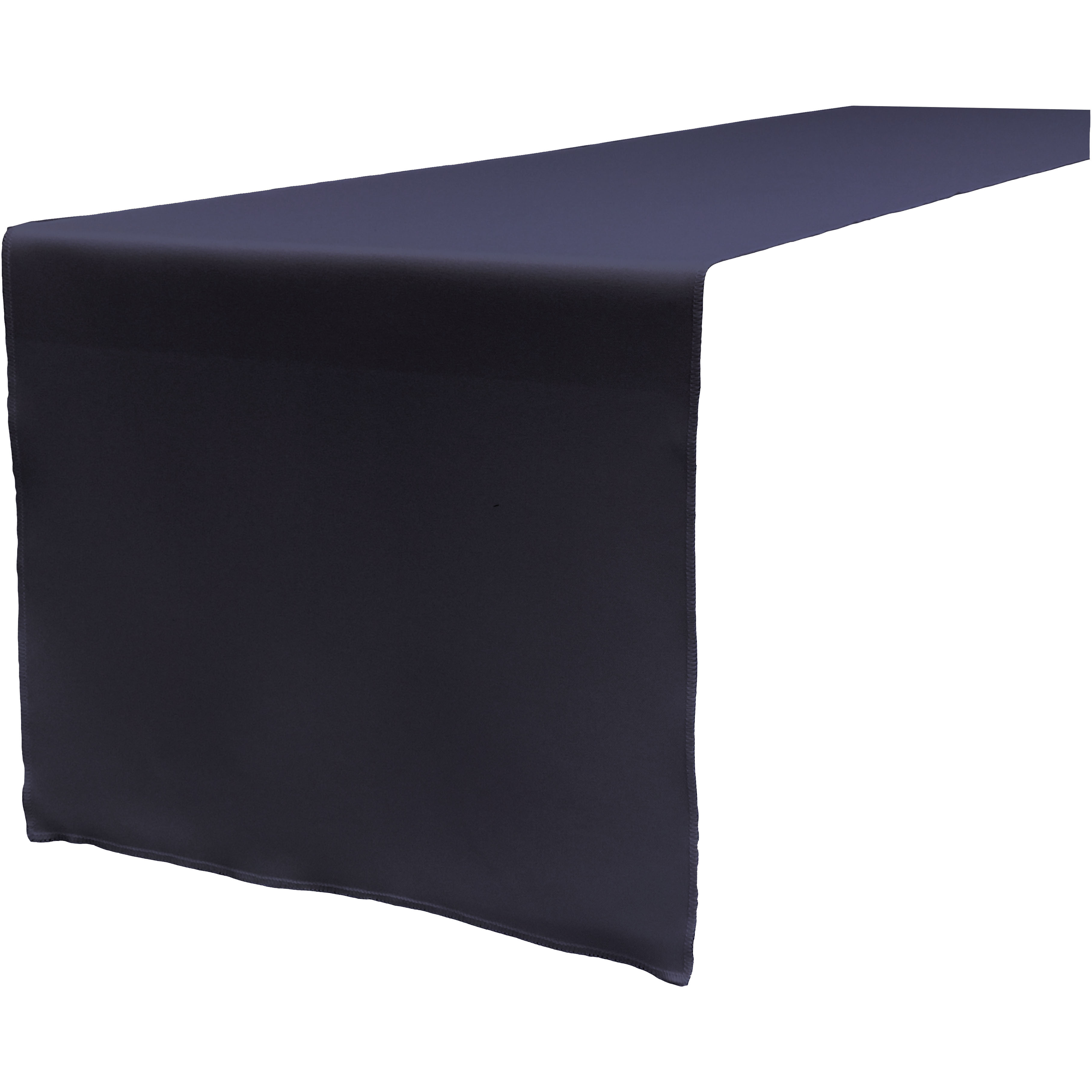 LA Linen Polyester Poplin Table Runner 14  by 108-Inch, Navy Blue