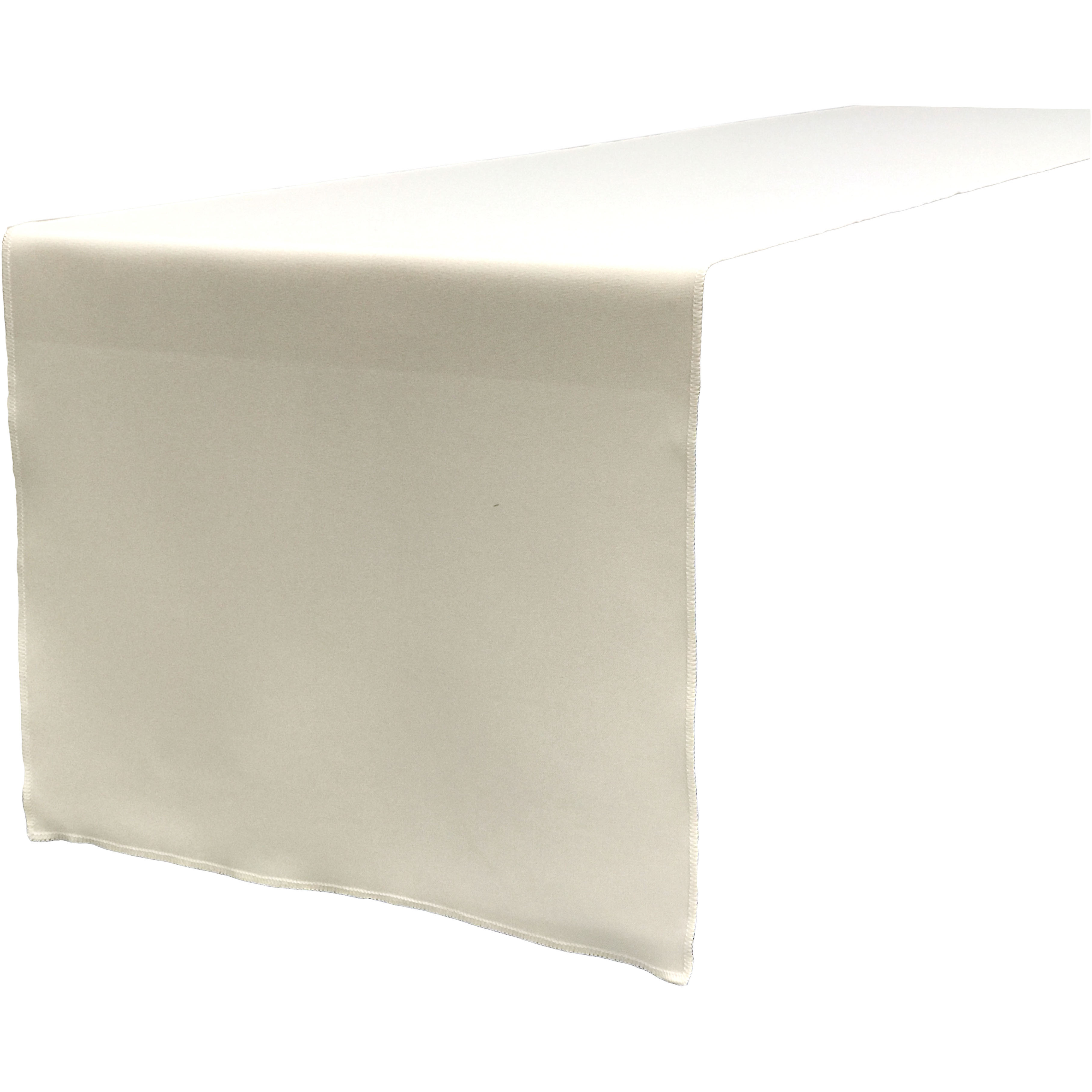 LA Linen Polyester Poplin Table Runner 14  by 108-Inch, Ivory
