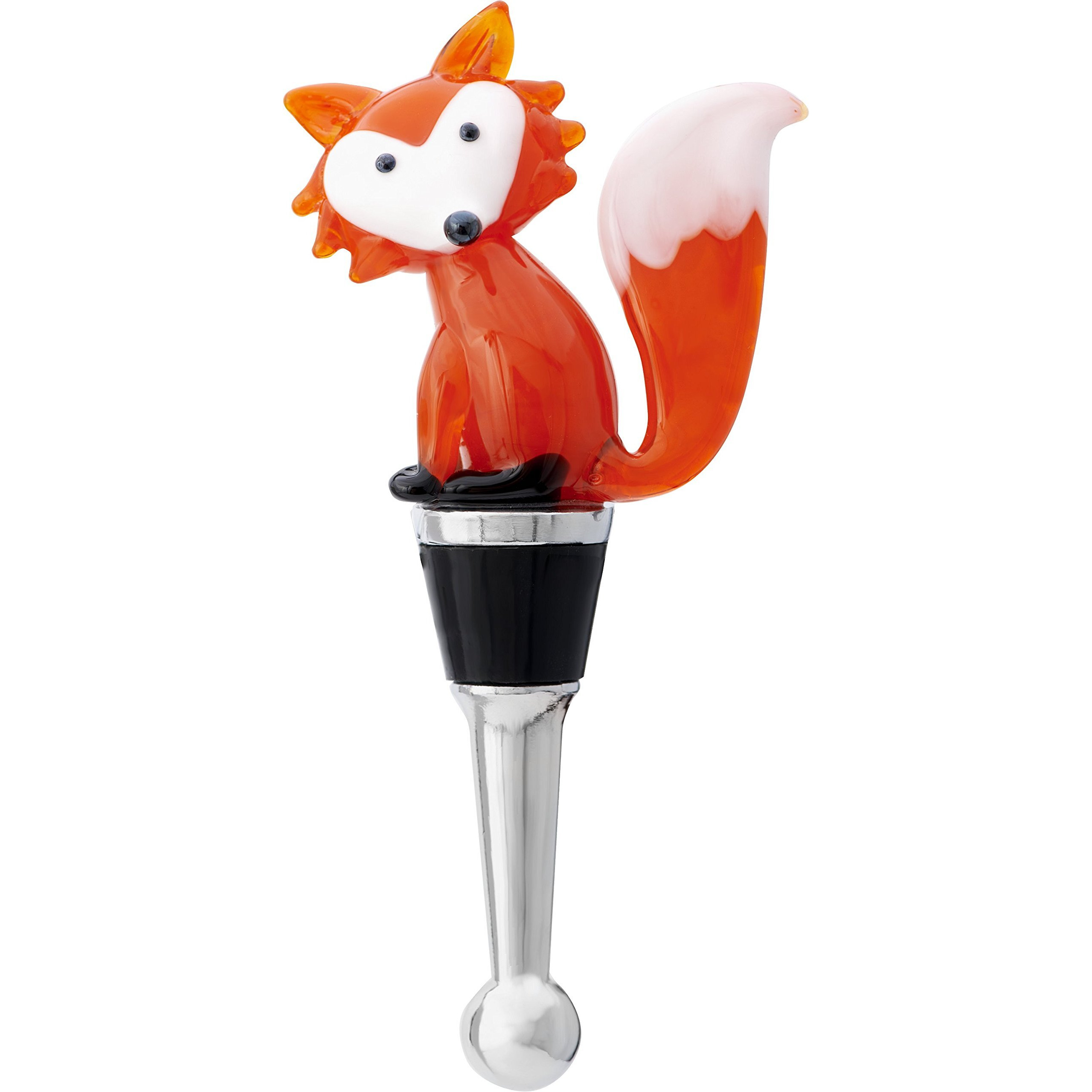 LS Arts BS-468 Bottle Stopper - Orange Fox