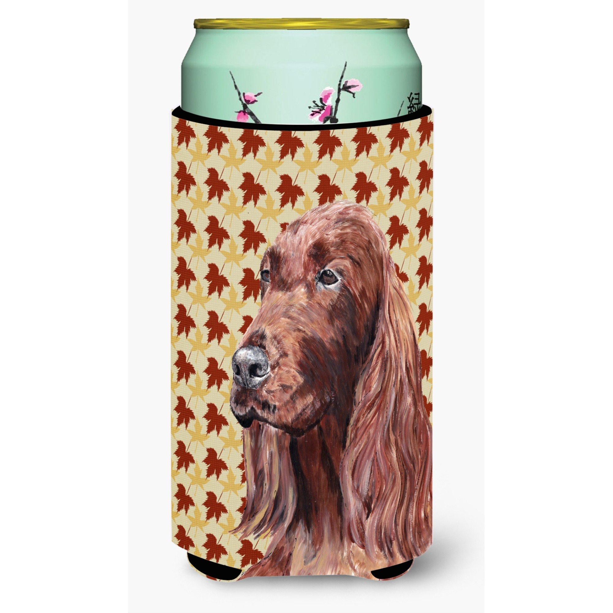 Irish Setter Fall Leaves Tall Boy Beverage Insulator Beverage Insulator Hugger
