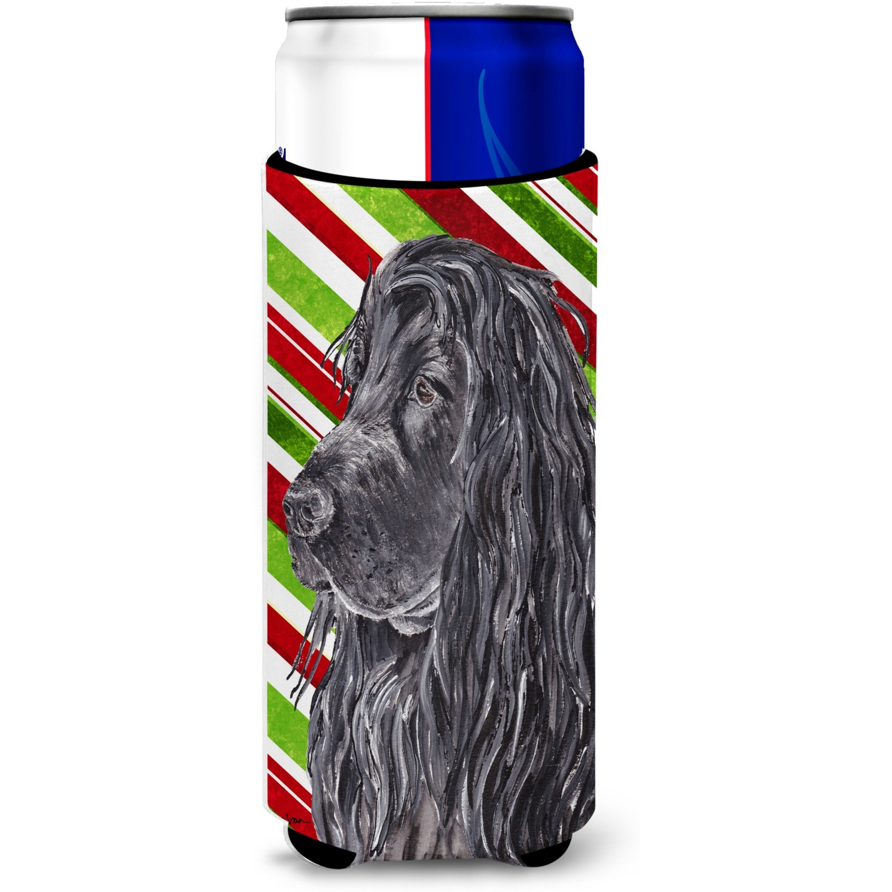 English Cocker Spaniel Candy Cane Christmas Ultra Beverage Insulators for slim cans