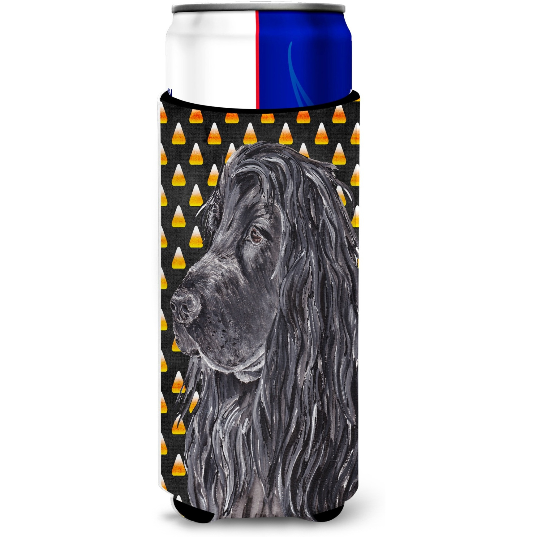 English Cocker Spaniel Halloween Candy Corn Ultra Beverage Insulators for slim cans