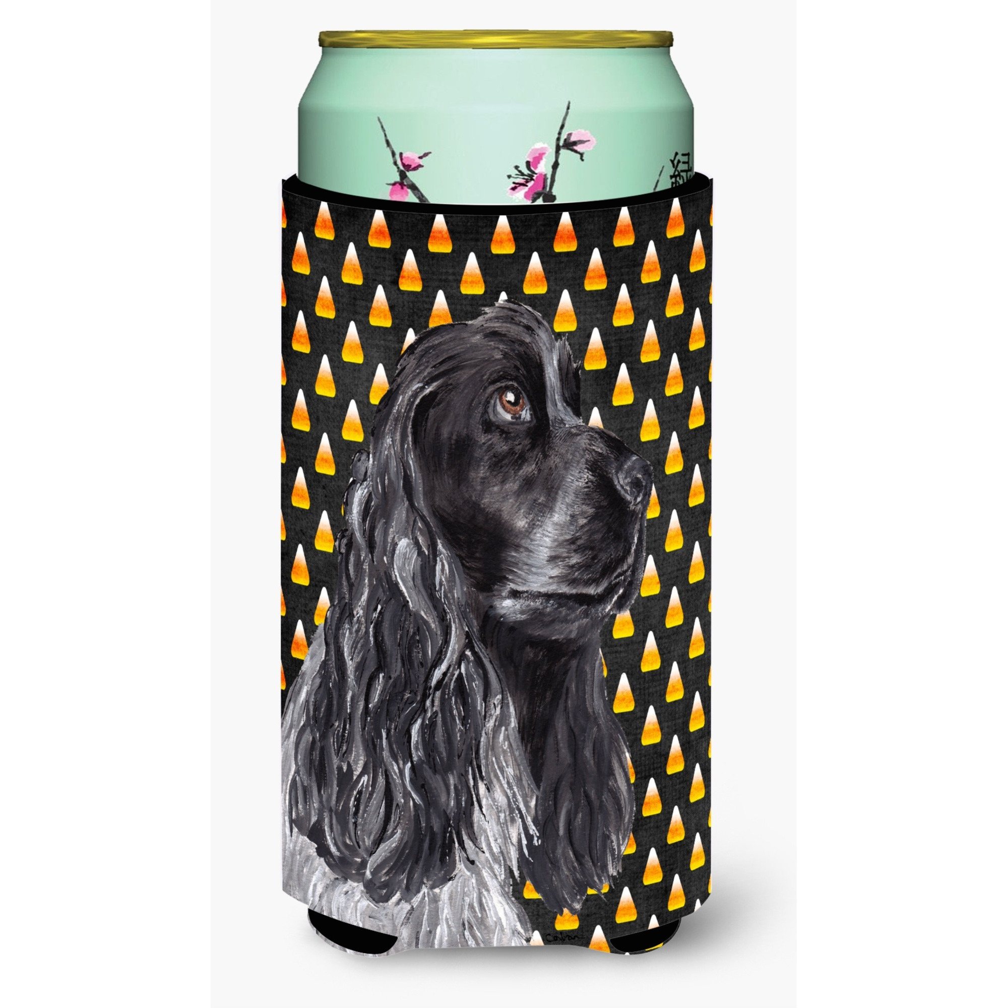 Cocker Spaniel Halloween Candy Corn Tall Boy Beverage Insulator Beverage Insulator Hugger