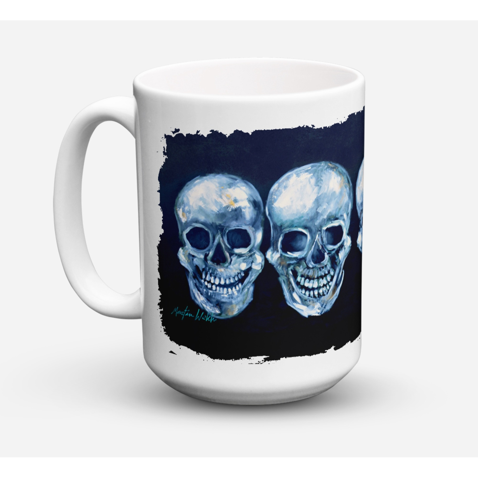 &quotCaroline's Treasures MW1106CM15 Ekk A Meece Dishwasher Safe Microwavable Ceramic Coffee Mug, 15 oz, Multicolor"