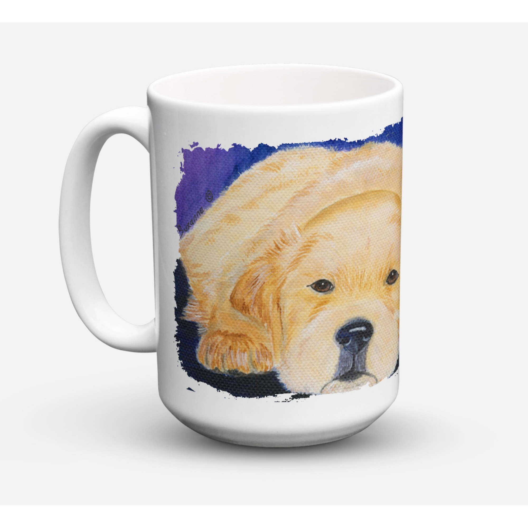 &quotCaroline's Treasures SS8212CM15 Golden Retriever Microwavable Ceramic Coffee Mug, 15 oz, Multicolor"