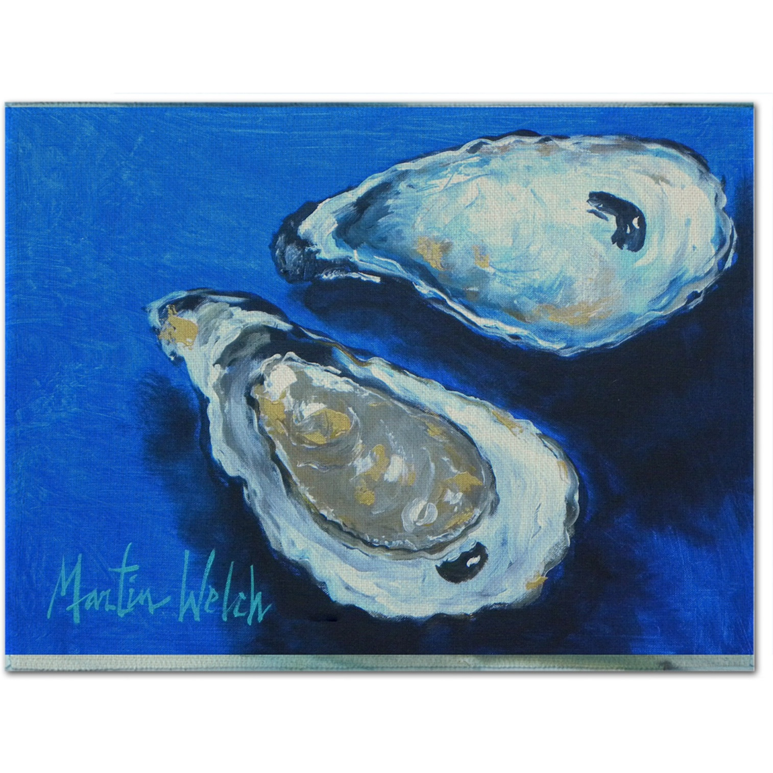 &quotCaroline's Treasures MW1095PLMT Oysters Seafood Four Fabric Placemat, Multicolor"