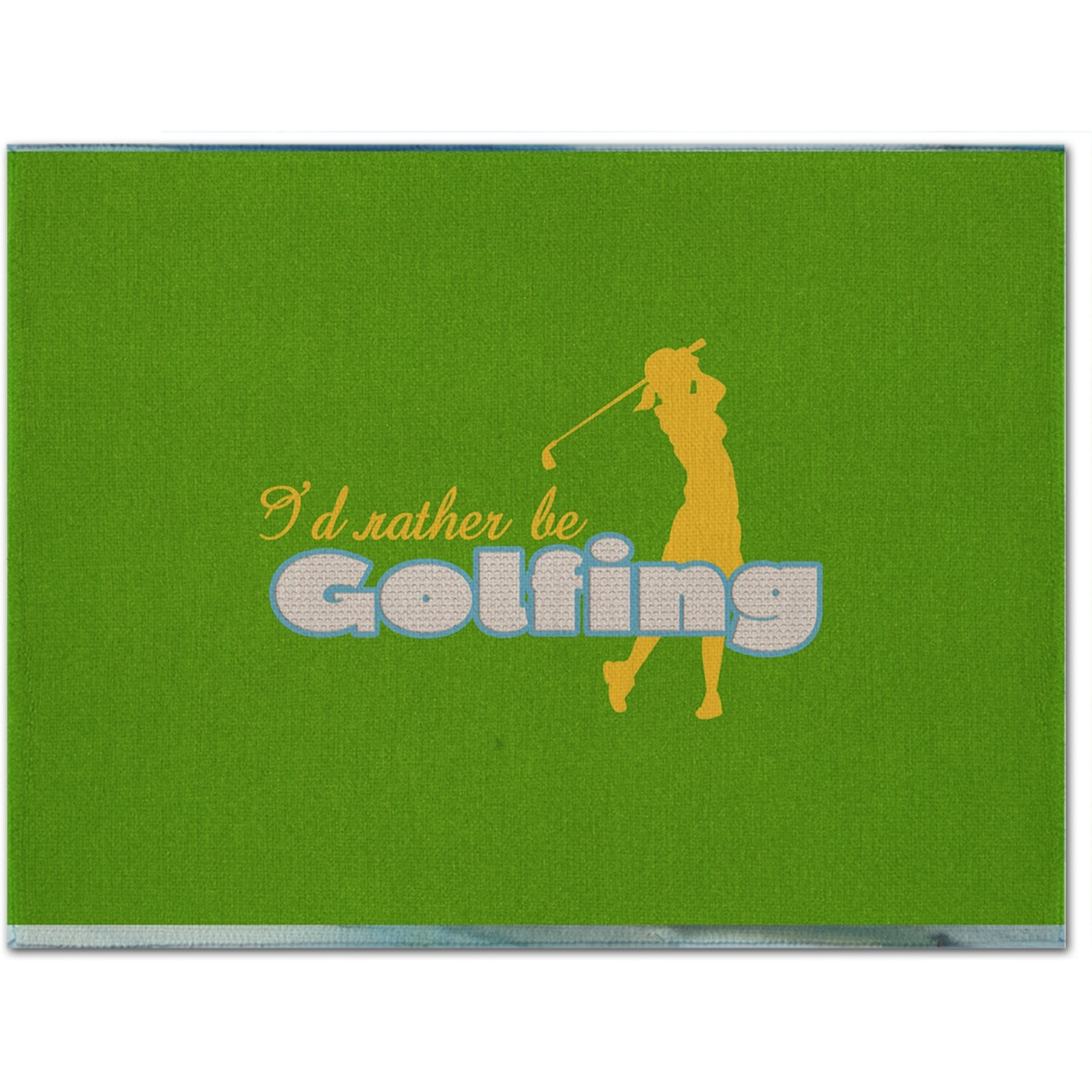 &quotCaroline's Treasures SB3093PLMT I'D Rather Be Golfing Woman On Green Fabric Placemat, Multicolor"
