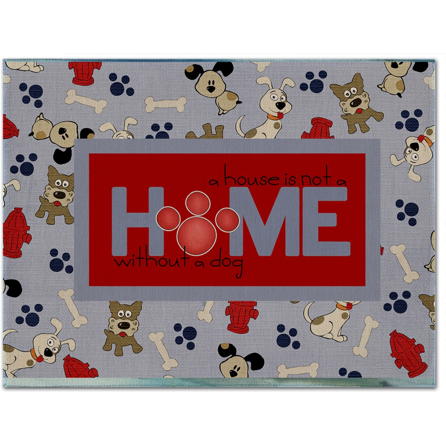 &quotCaroline's Treasures SB3052PLMT A House Is Not A Home Without A Dog Fabric Placemat, Multicolor"
