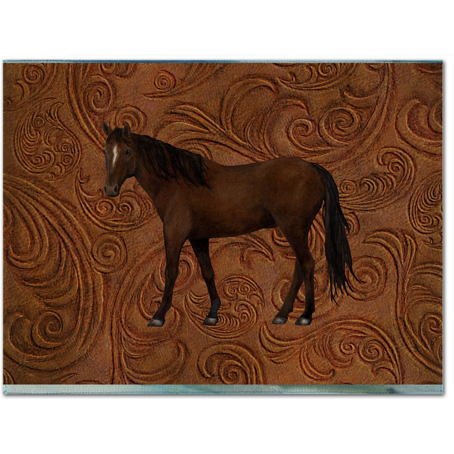 &quotCaroline's Treasures SB3066PLMT Horse Fabric Placemat, Multicolor"