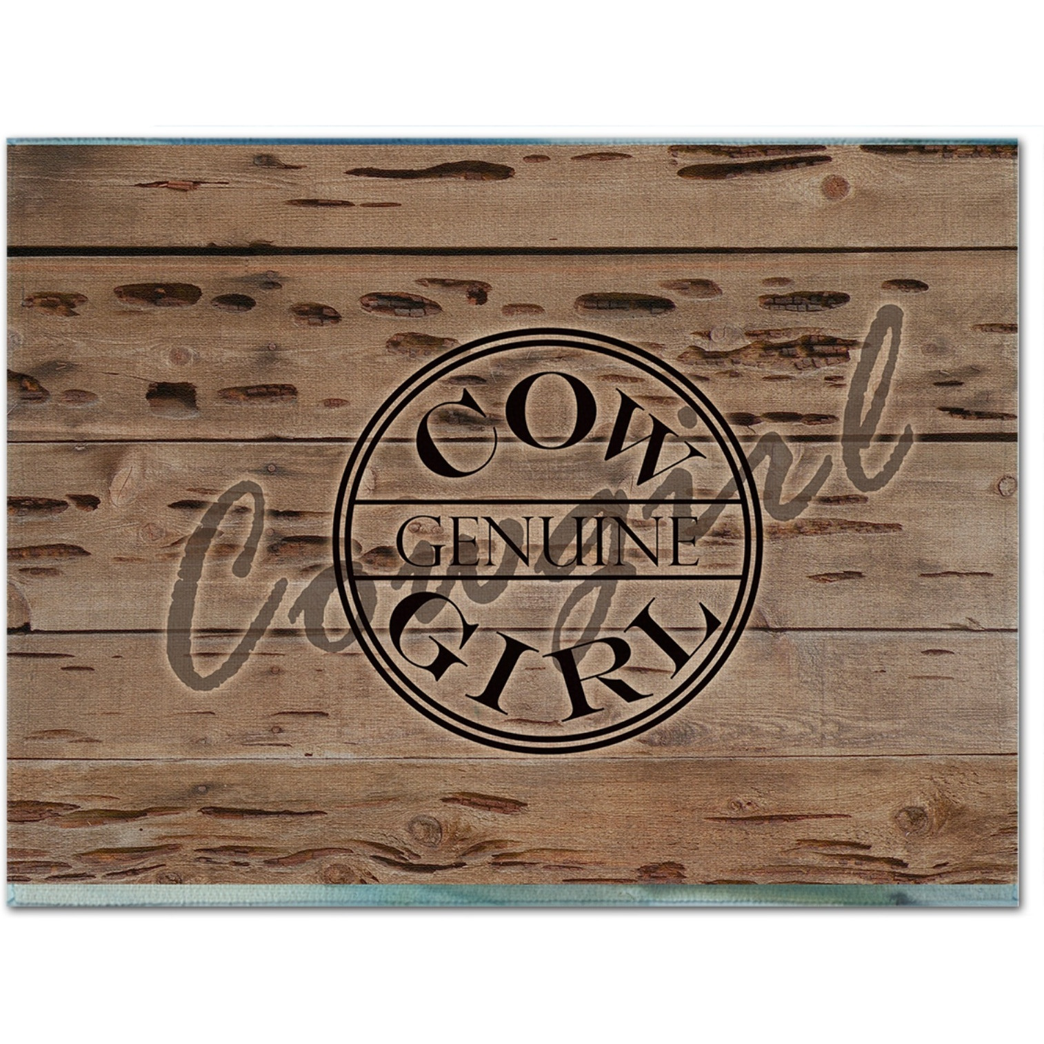 &quotCaroline's Treasures SB3056PLMT Genuine Cow Girl Branded Fabric Placemat, Multicolor"