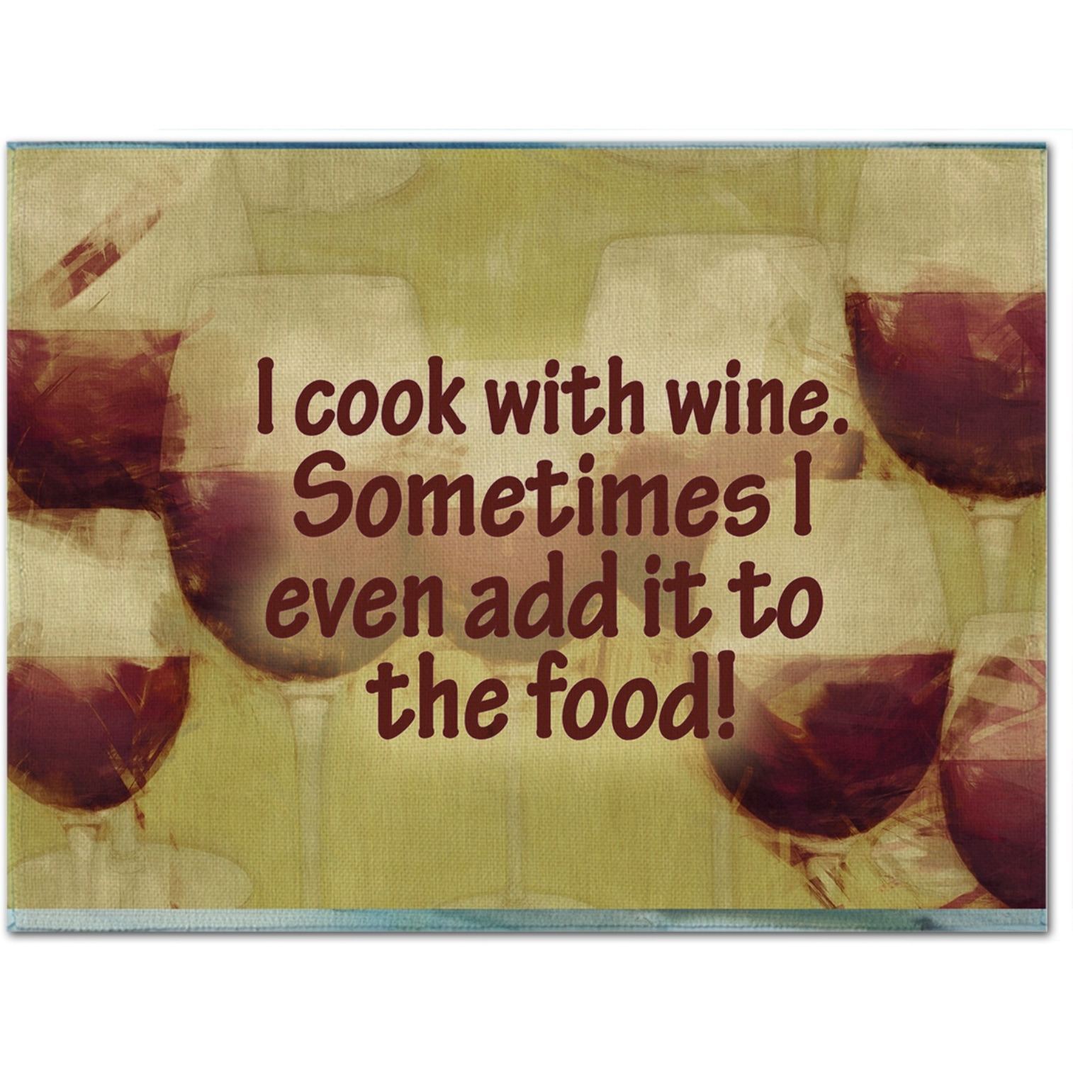 &quotCaroline's Treasures SB3069PLMT I Cook With Wine Fabric Placemat, Multicolor"