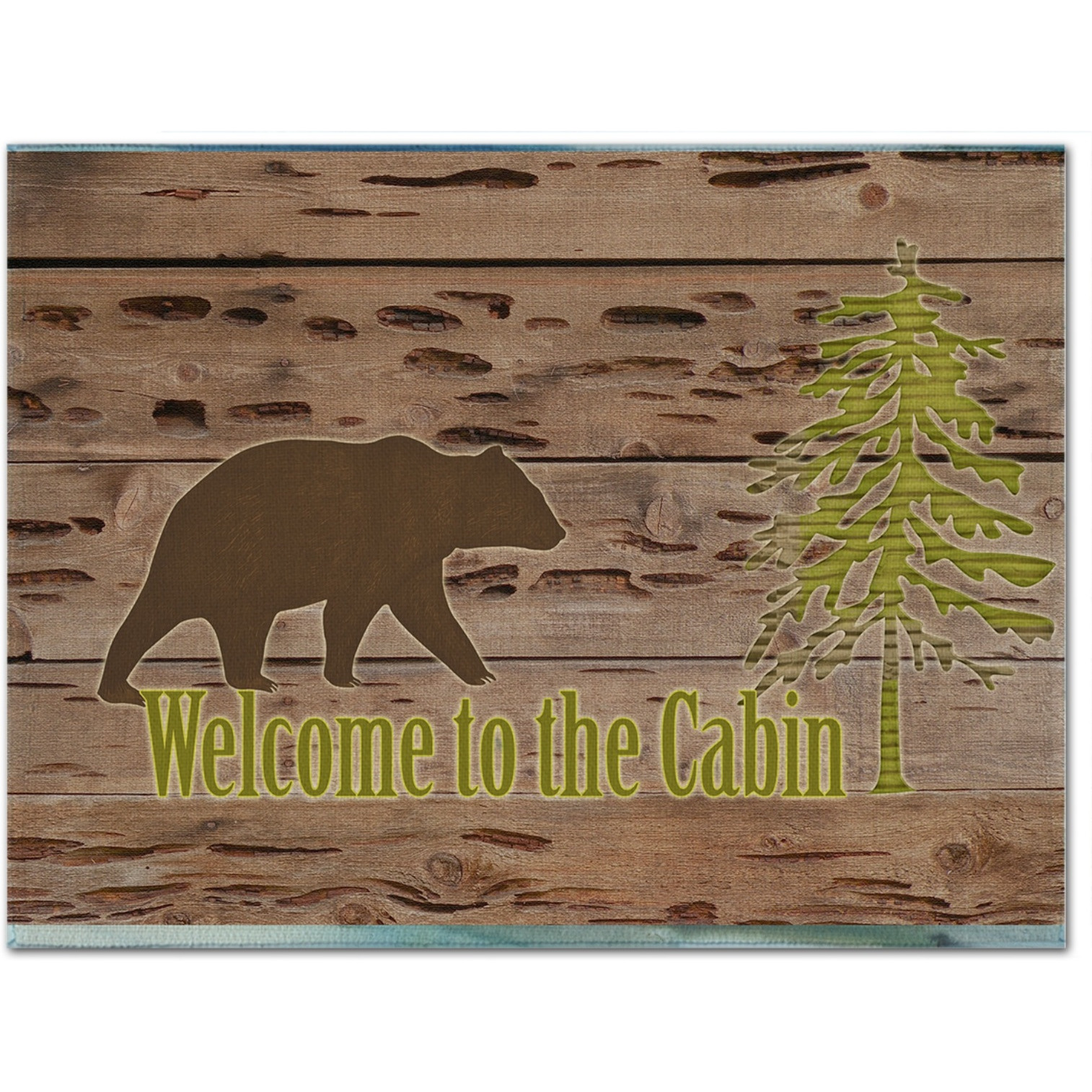 &quotCaroline's Treasures SB3081PLMT Welcome To The Cabin Fabric Placemat, Multicolor"