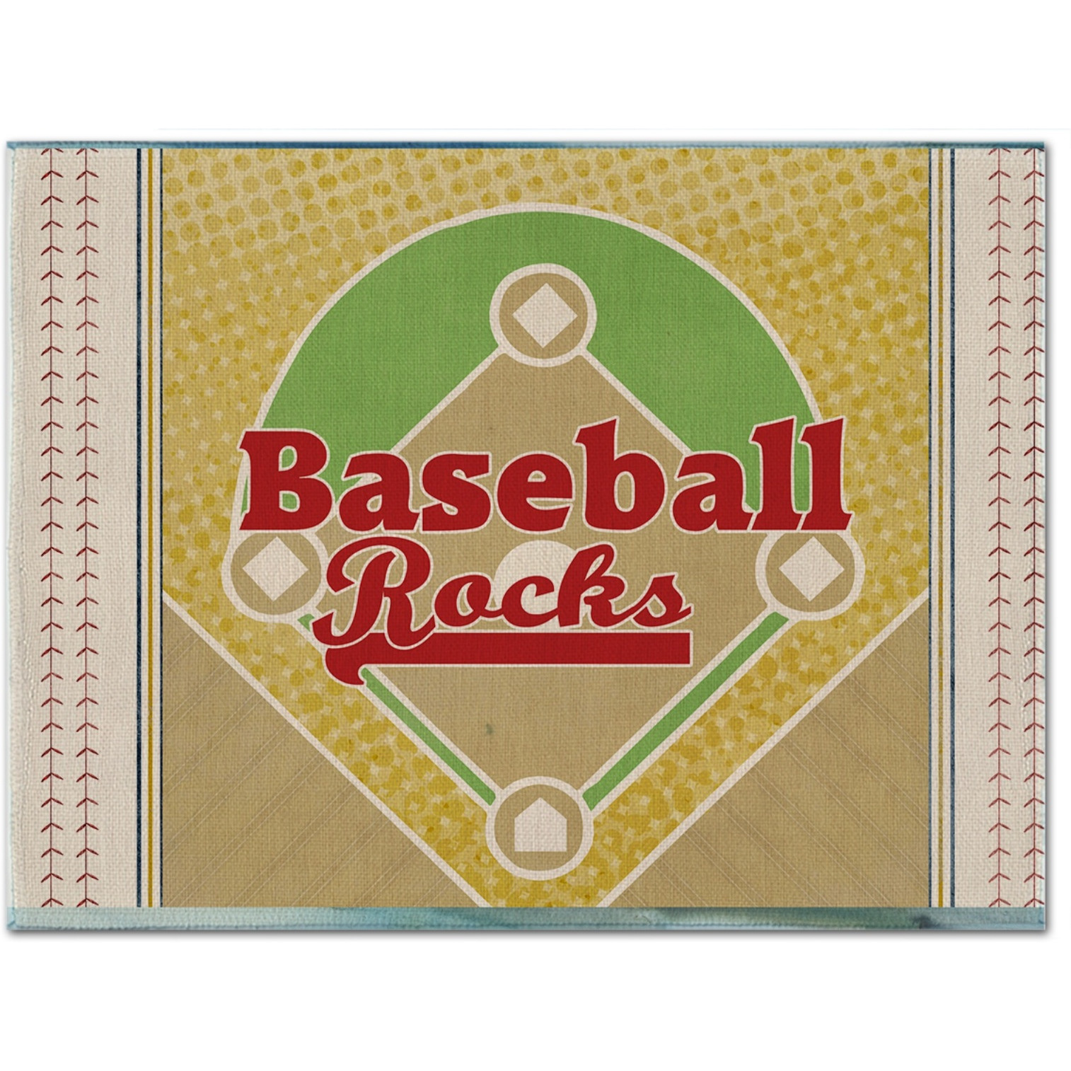 &quotCaroline's Treasures SB3077PLMT Baseball Rules Fabric Placemat, Multicolor"