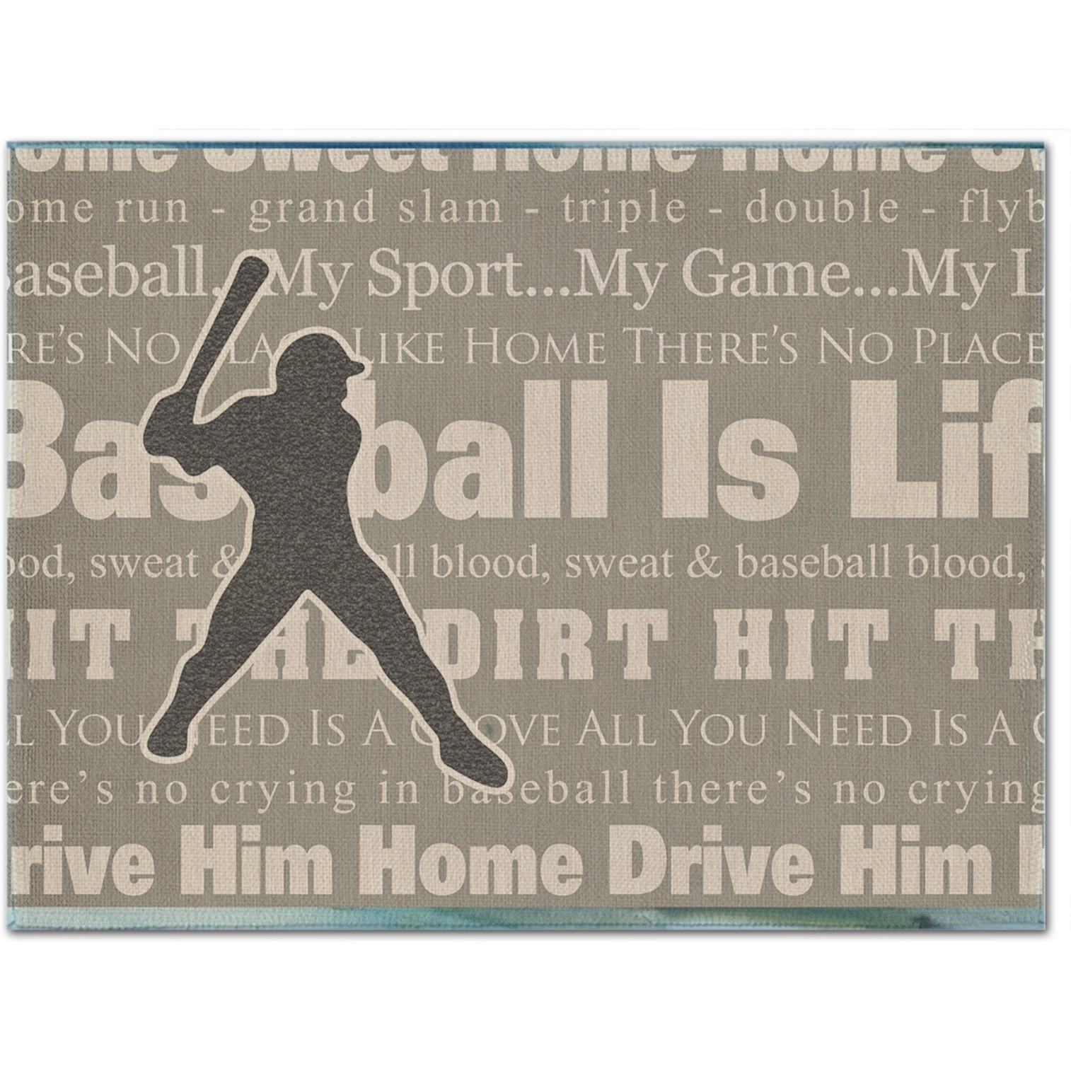 &quotCaroline's Treasures SB3078PLMT Baseball Is Life Fabric Placemat, Multicolor"