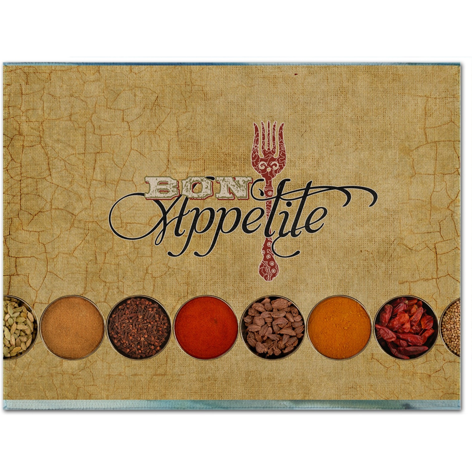 &quotCaroline's Treasures SB3089PLMT Bon Appetite And Spices Fabric Placemat, Multicolor"