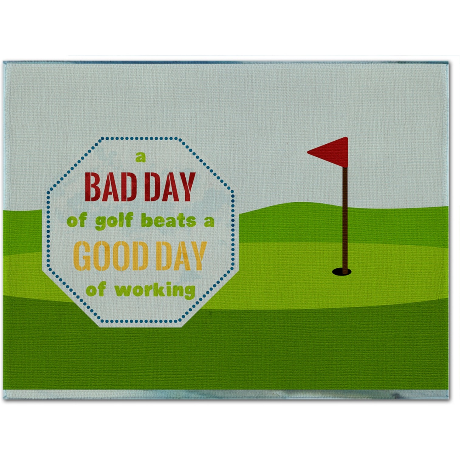 &quotCaroline's Treasures SB3091PLMT A Bad Day At Golf Fabric Placemat, Multicolor"