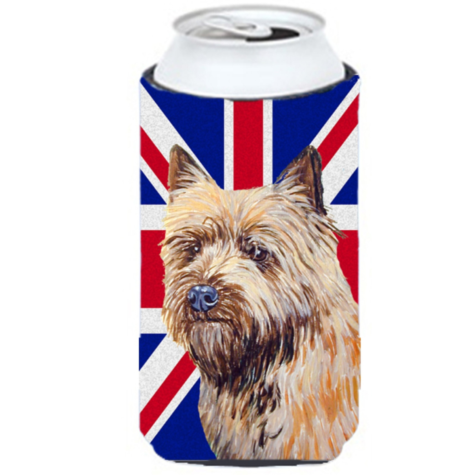Cairn Terrier with English Union Jack British Flag Tall Boy Beverage Insulator Hugger LH9472TBC