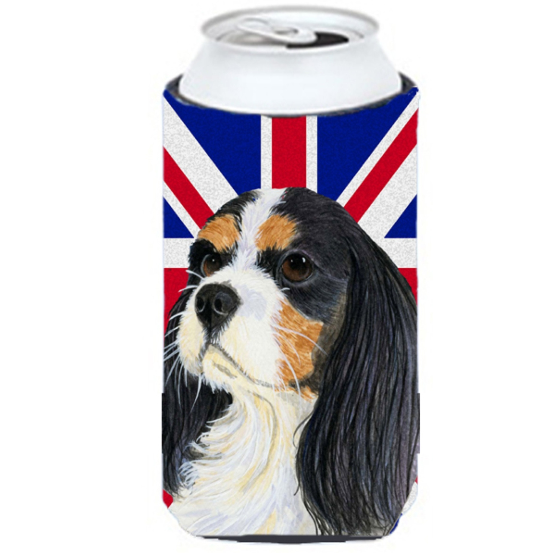 Cavalier Spaniel with English Union Jack British Flag Tall Boy Beverage Insulator Hugger LH9476TBC