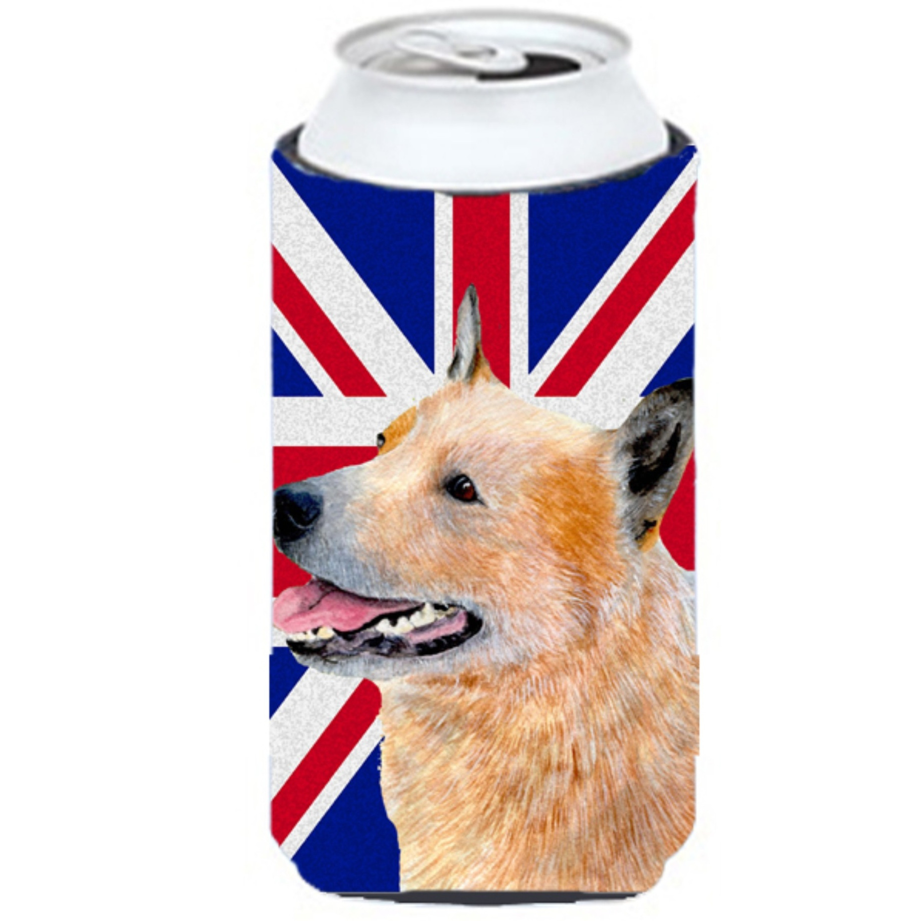 Australian Cattle Dog with English Union Jack British Flag Tall Boy Beverage Insulator Hugger LH9469TBC