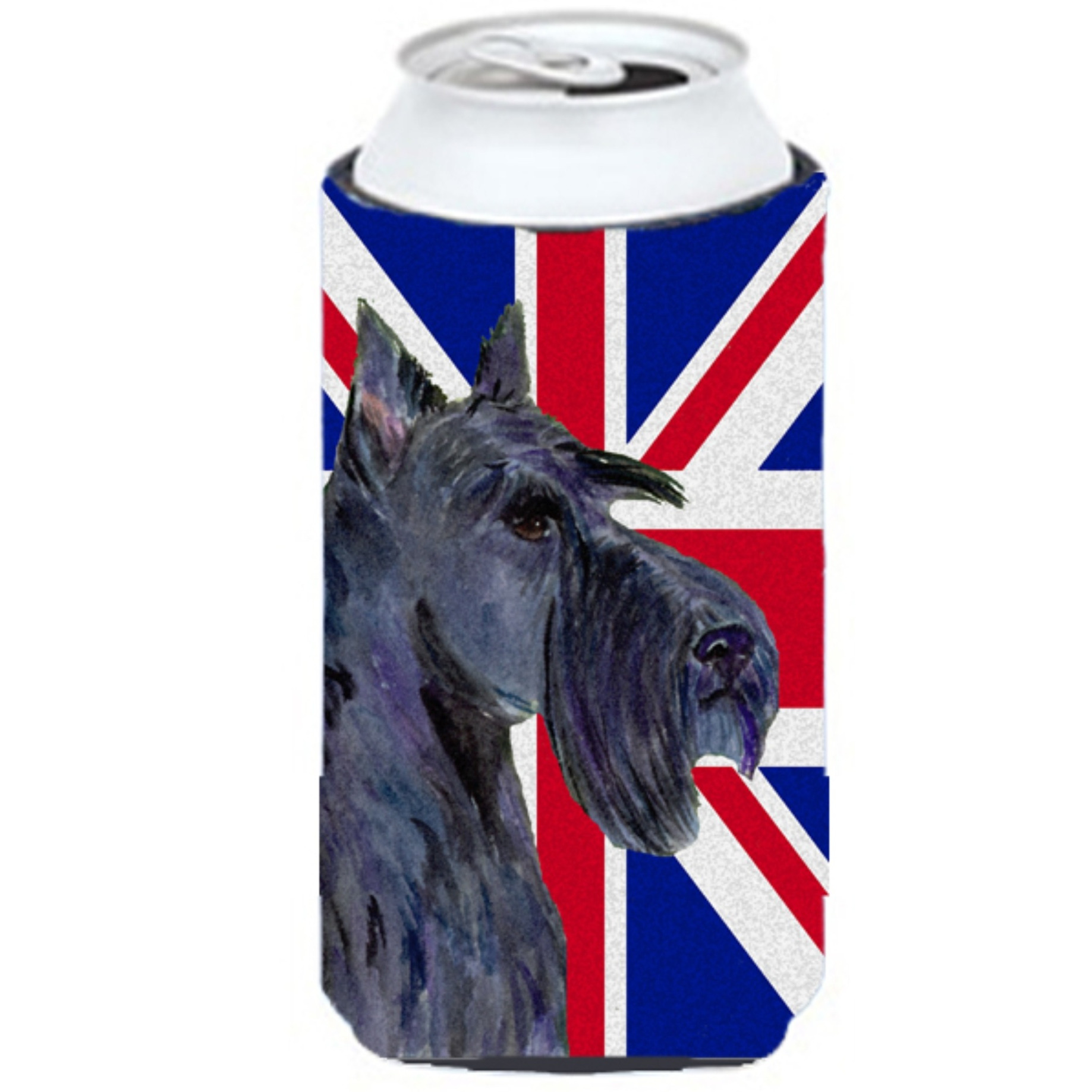 Scottish Terrier with English Union Jack British Flag Tall Boy Beverage Insulator Hugger SS4971TBC