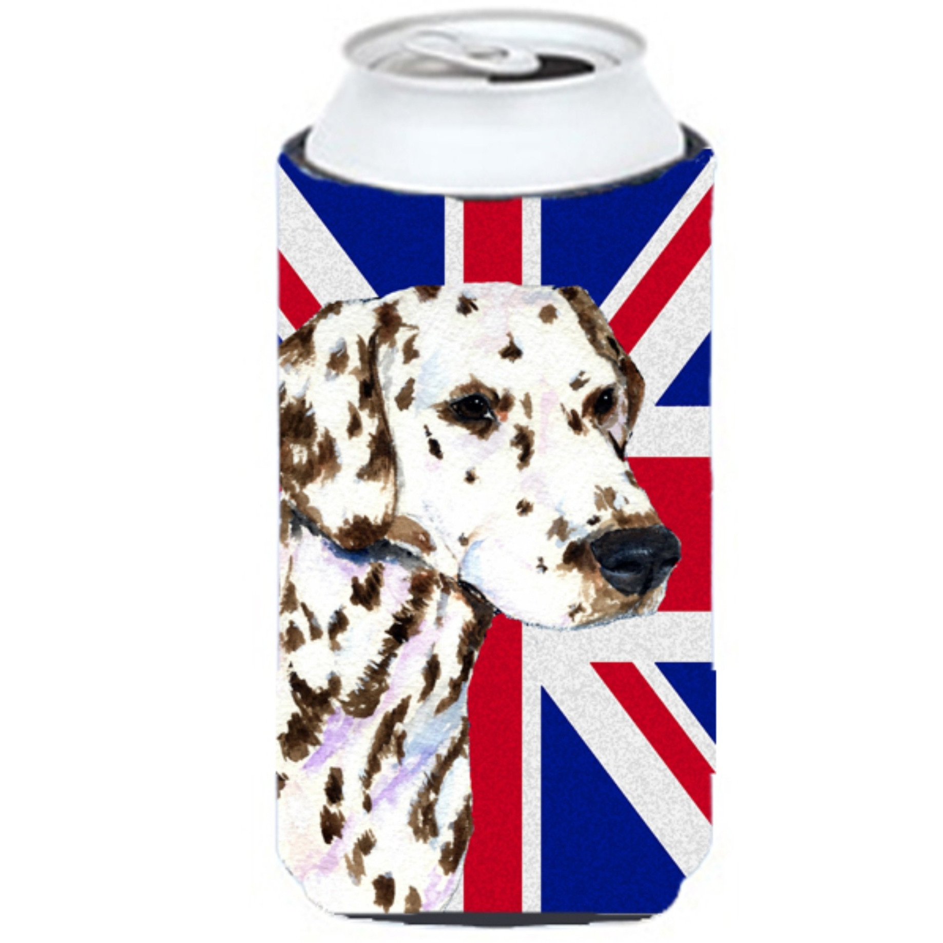 Dalmatian with English Union Jack British Flag Tall Boy Beverage Insulator Hugger SS4911TBC