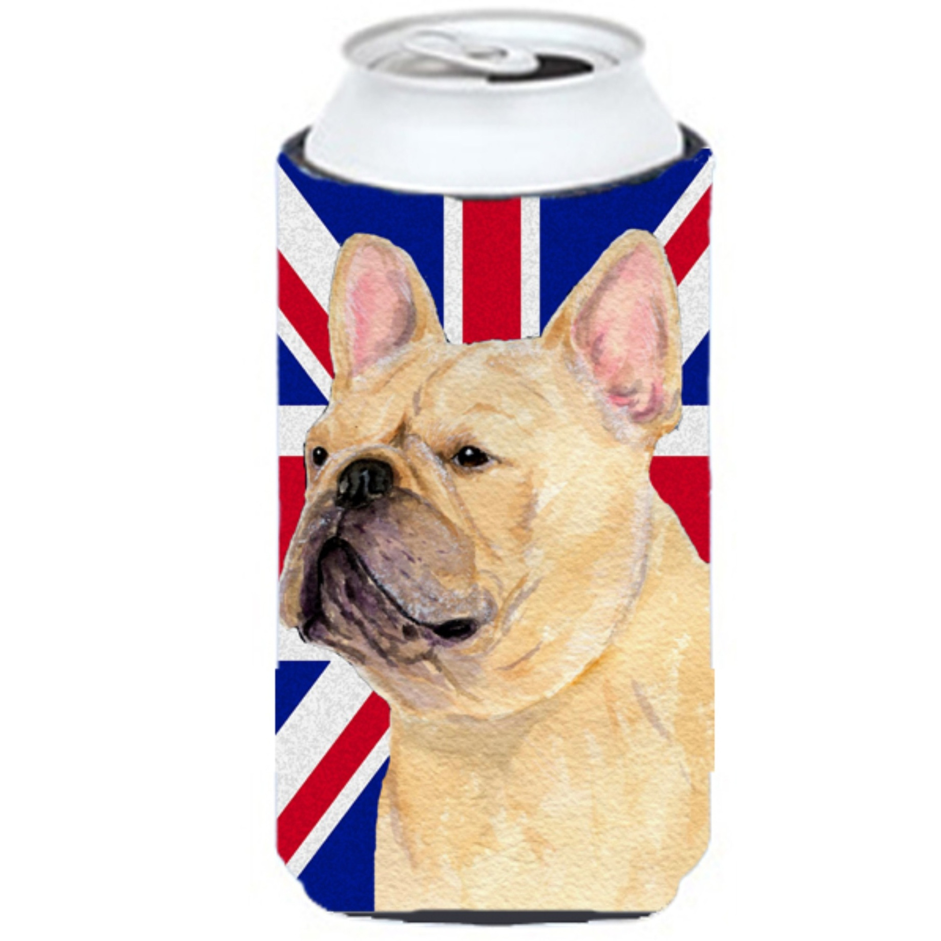French Bulldog with English Union Jack British Flag Tall Boy Beverage Insulator Hugger SS4927TBC