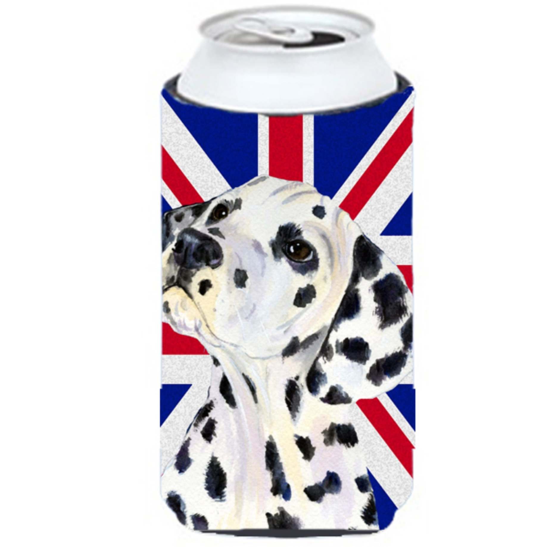 Dalmatian with English Union Jack British Flag Tall Boy Beverage Insulator Hugger SS4934TBC