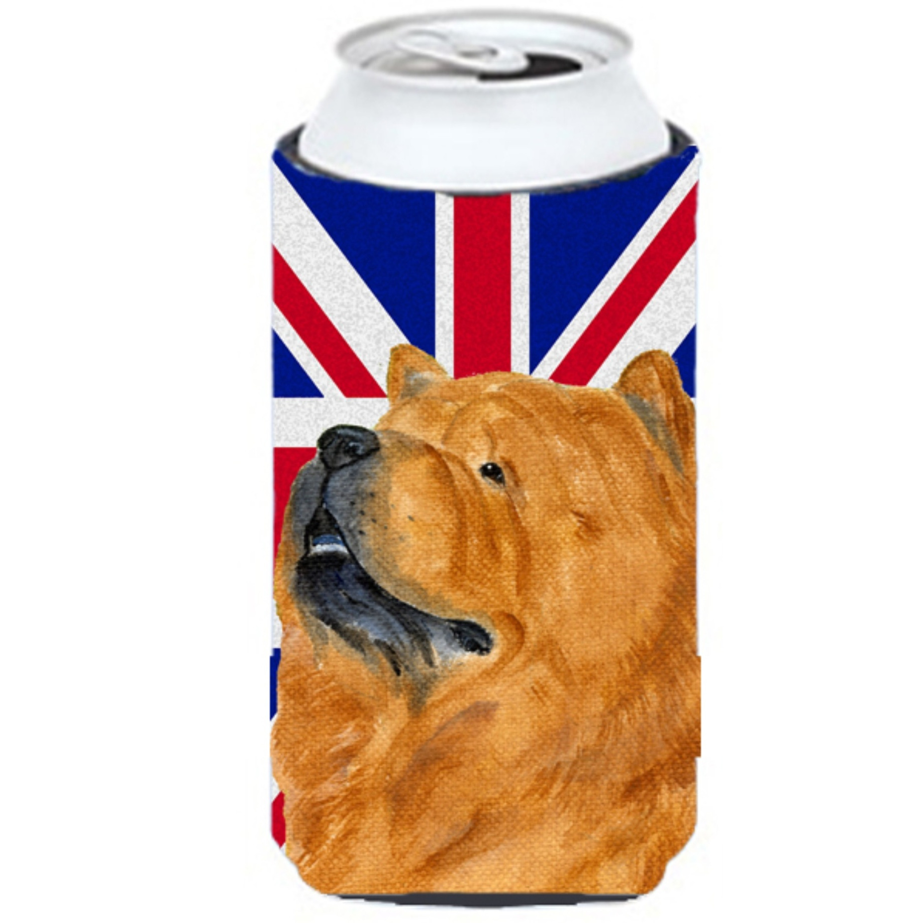 Chow Chow with English Union Jack British Flag Tall Boy Beverage Insulator Hugger SS4944TBC