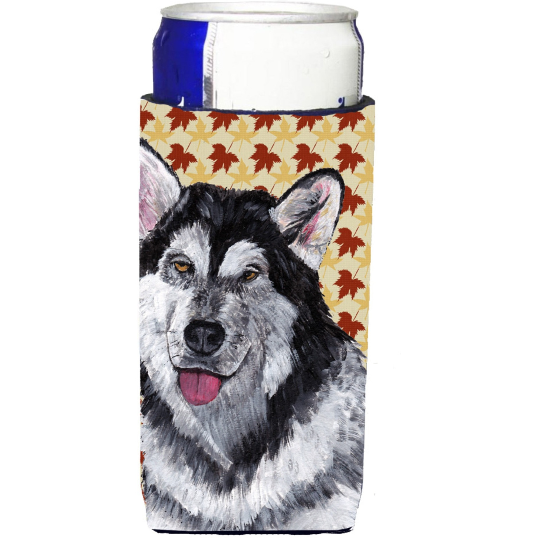 Alaskan Malamute Fall Leaves Ultra Beverage Insulators for slim cans SC9495MUK