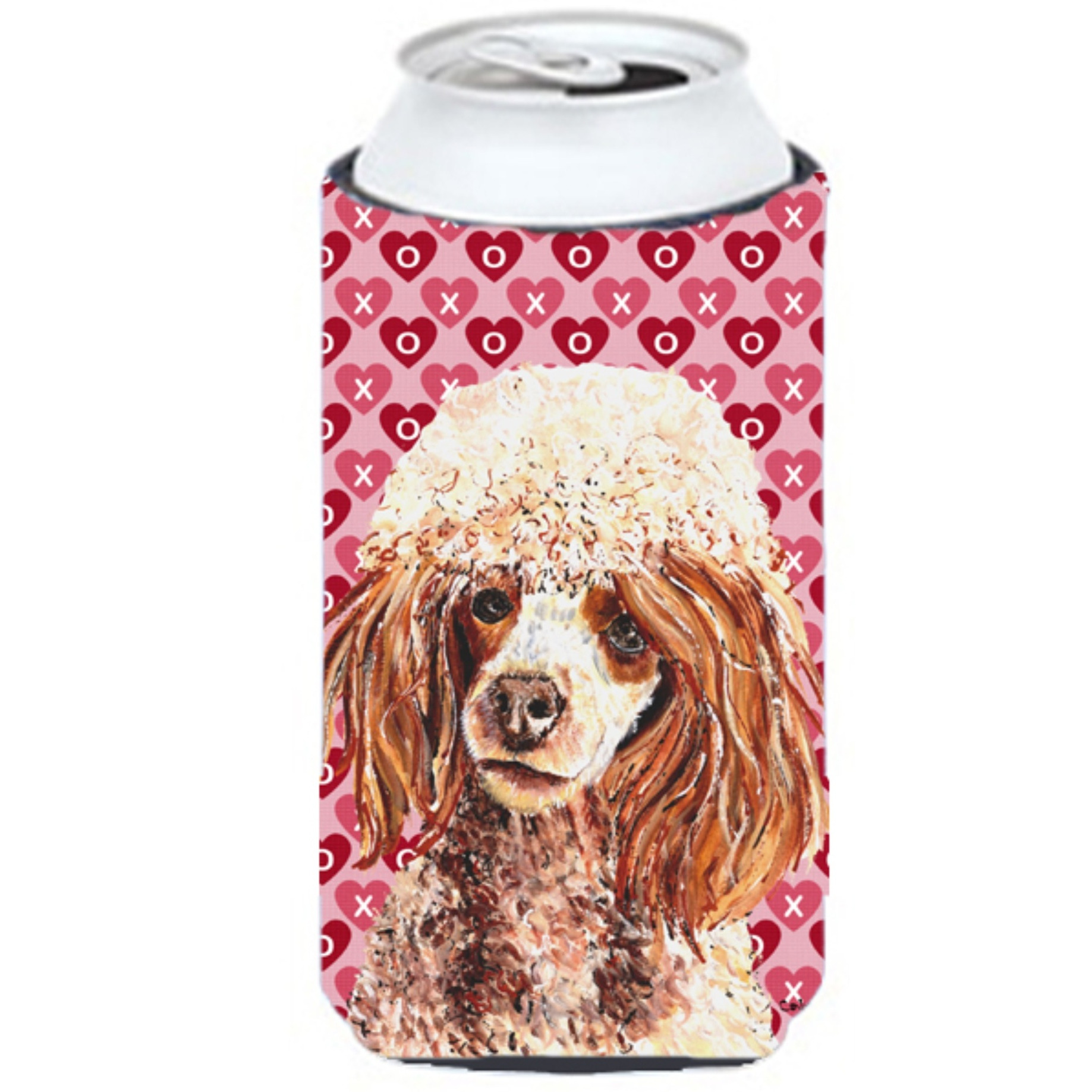 Red Miniature Poodle Hearts and Love Tall Boy Beverage Insulator Hugger SC9699TBC