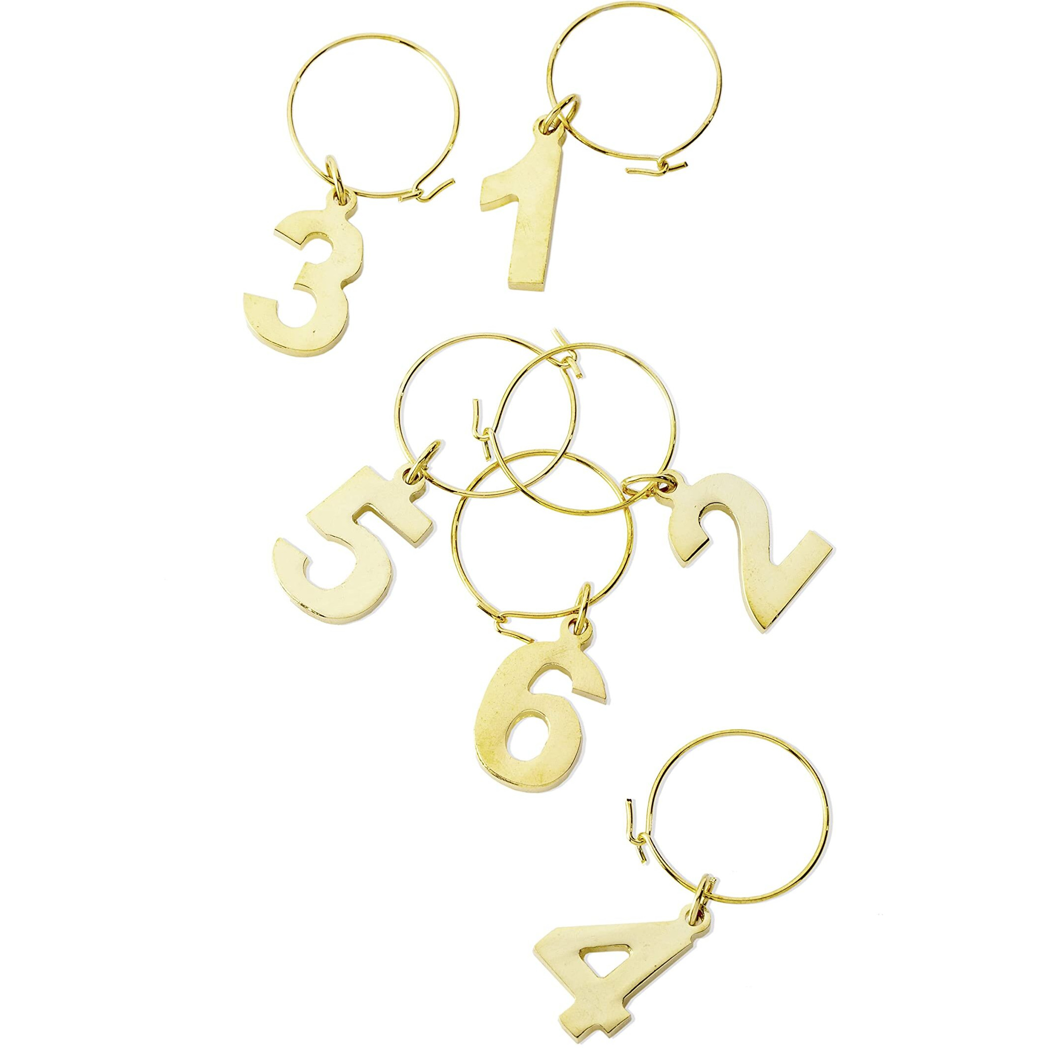 Viski 3766 Belmont gold Plated Wine charms