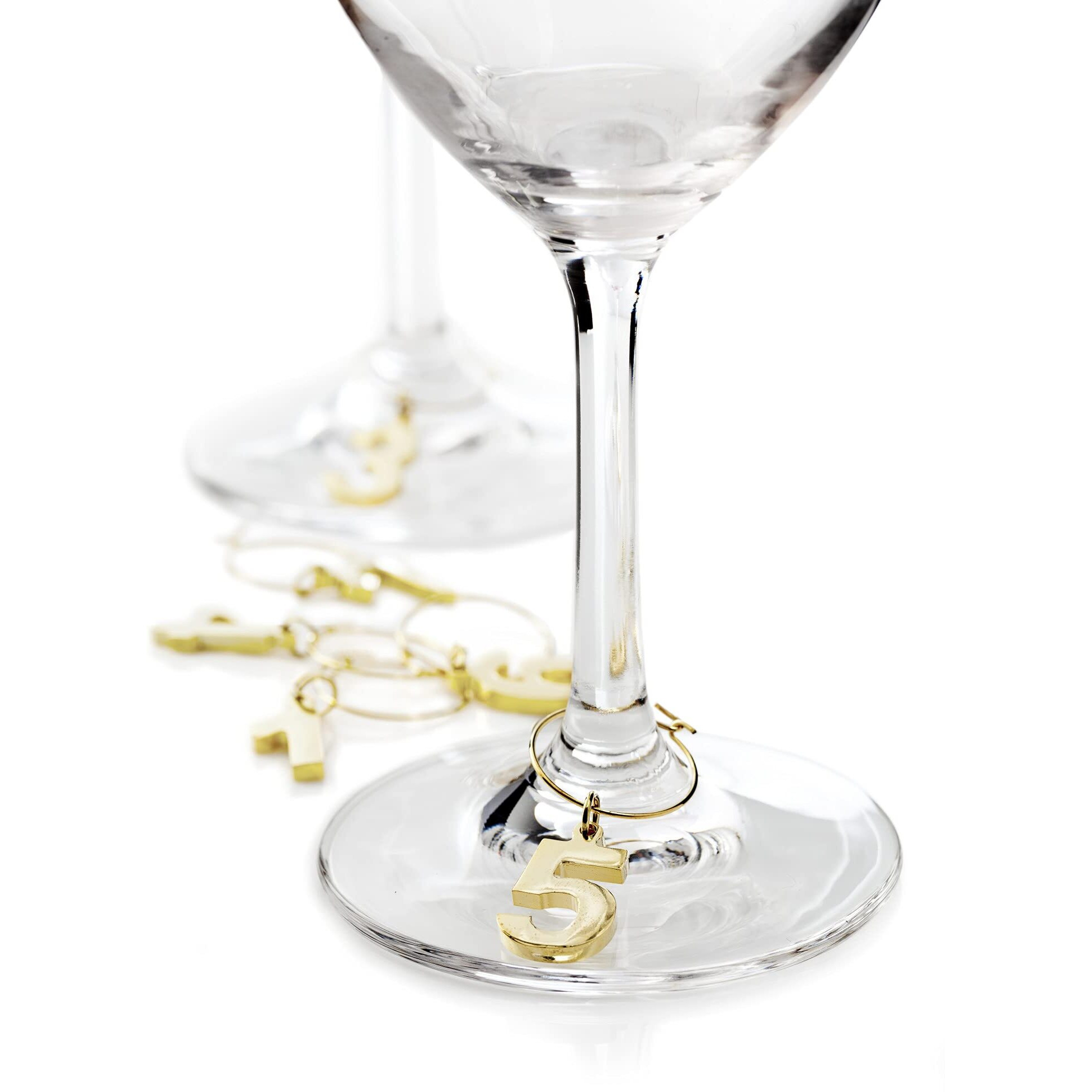 Viski 3766 Belmont gold Plated Wine charms