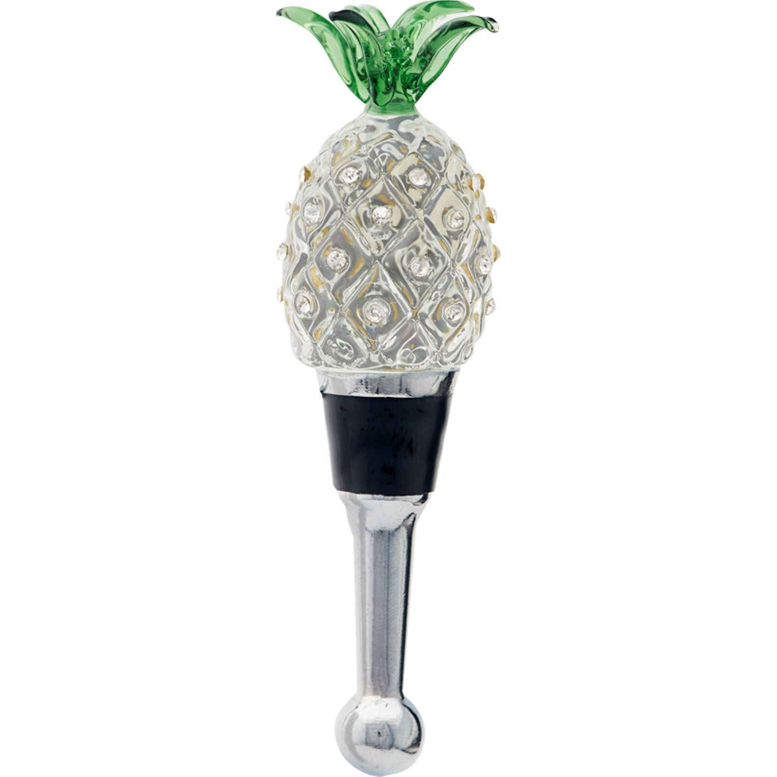 LS Arts BS-483 Bottle Stopper - Pineapple with Stones