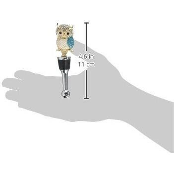 LS Arts BS-478 Bottle Stopper - Owl with Stones