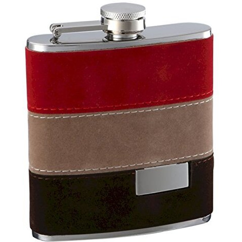 6oz Felt Wrapped Hip Flask with Personalization